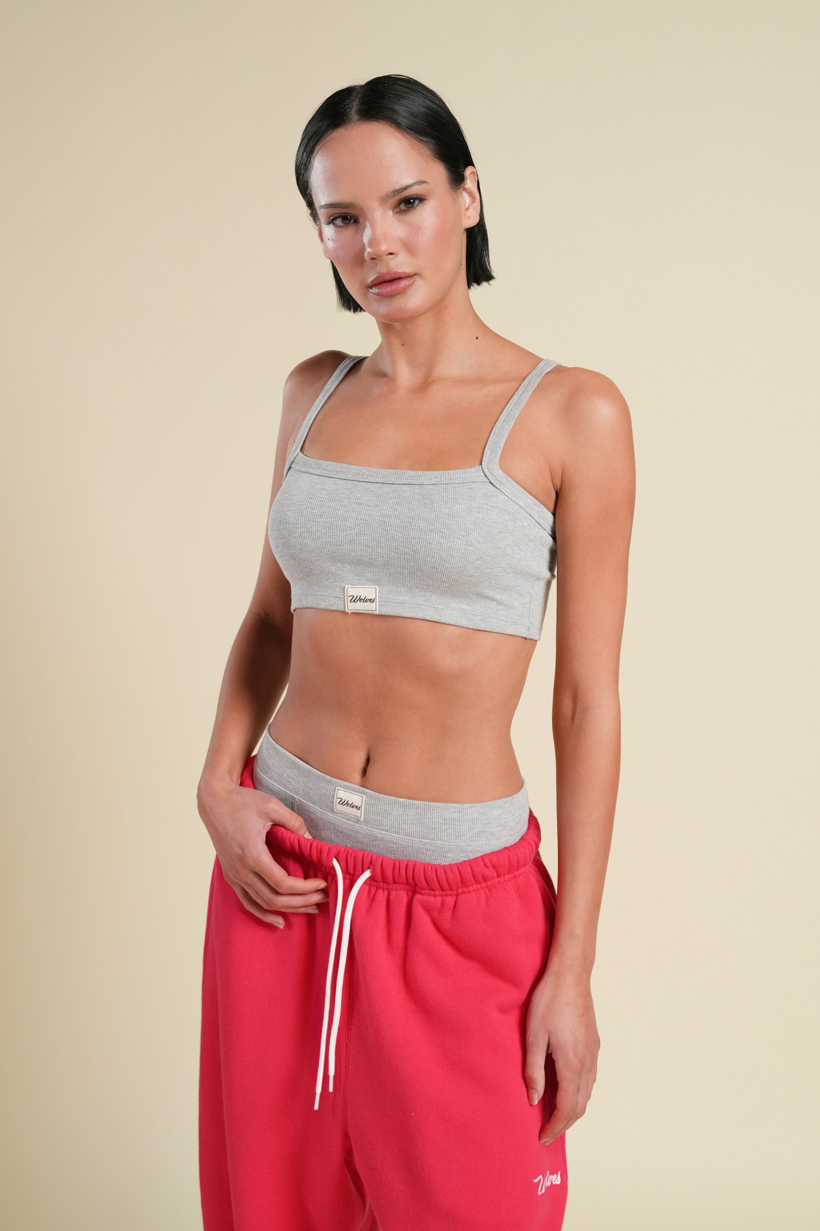 Cursive Wolves Premium Lounger Sweat Pants in Cherry