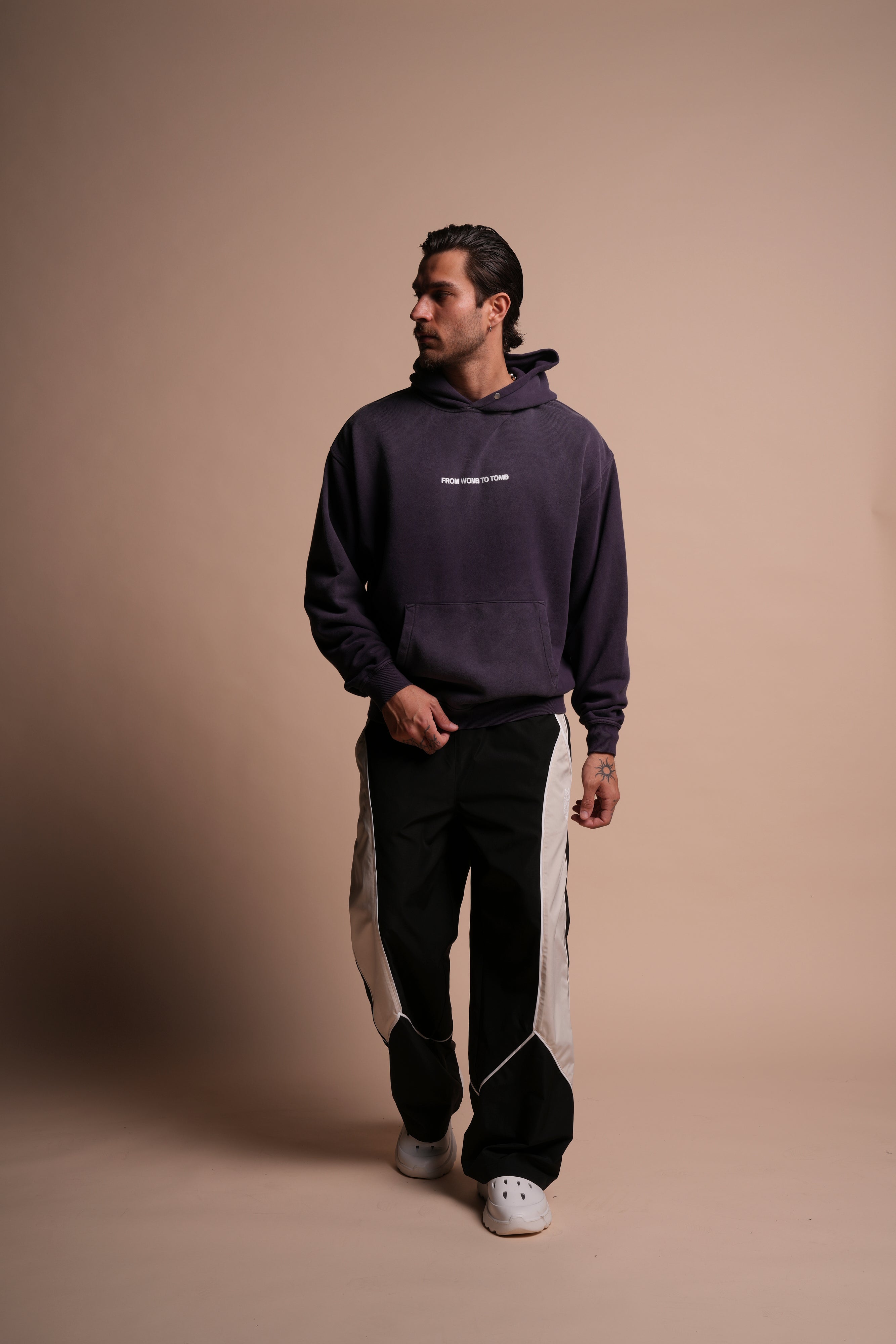 From Womb To Tomb Ohana "Pierce" Hoodie in Phantom Purple Sun Fade