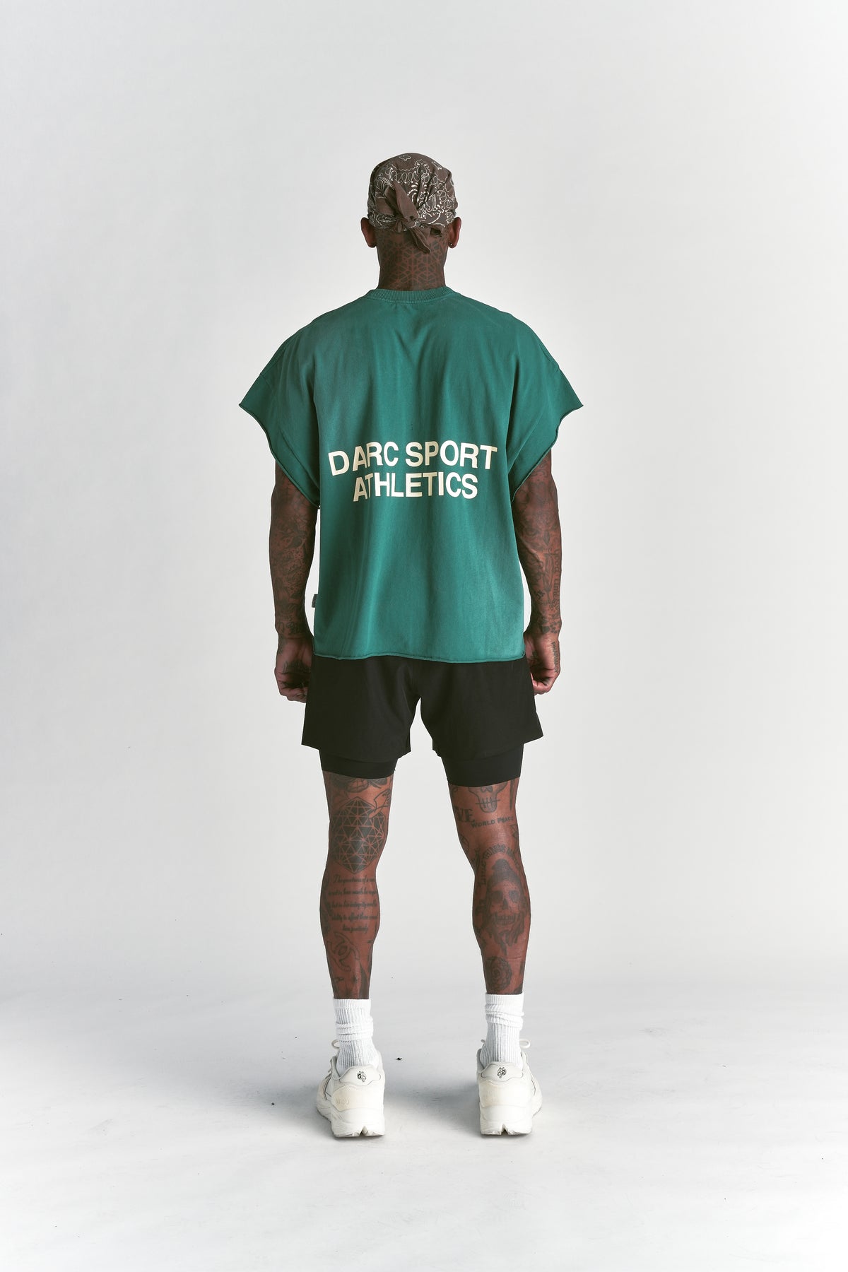 Forever Mark "Grunge" Cut Off Tee in Sierra Pine Sun Fade