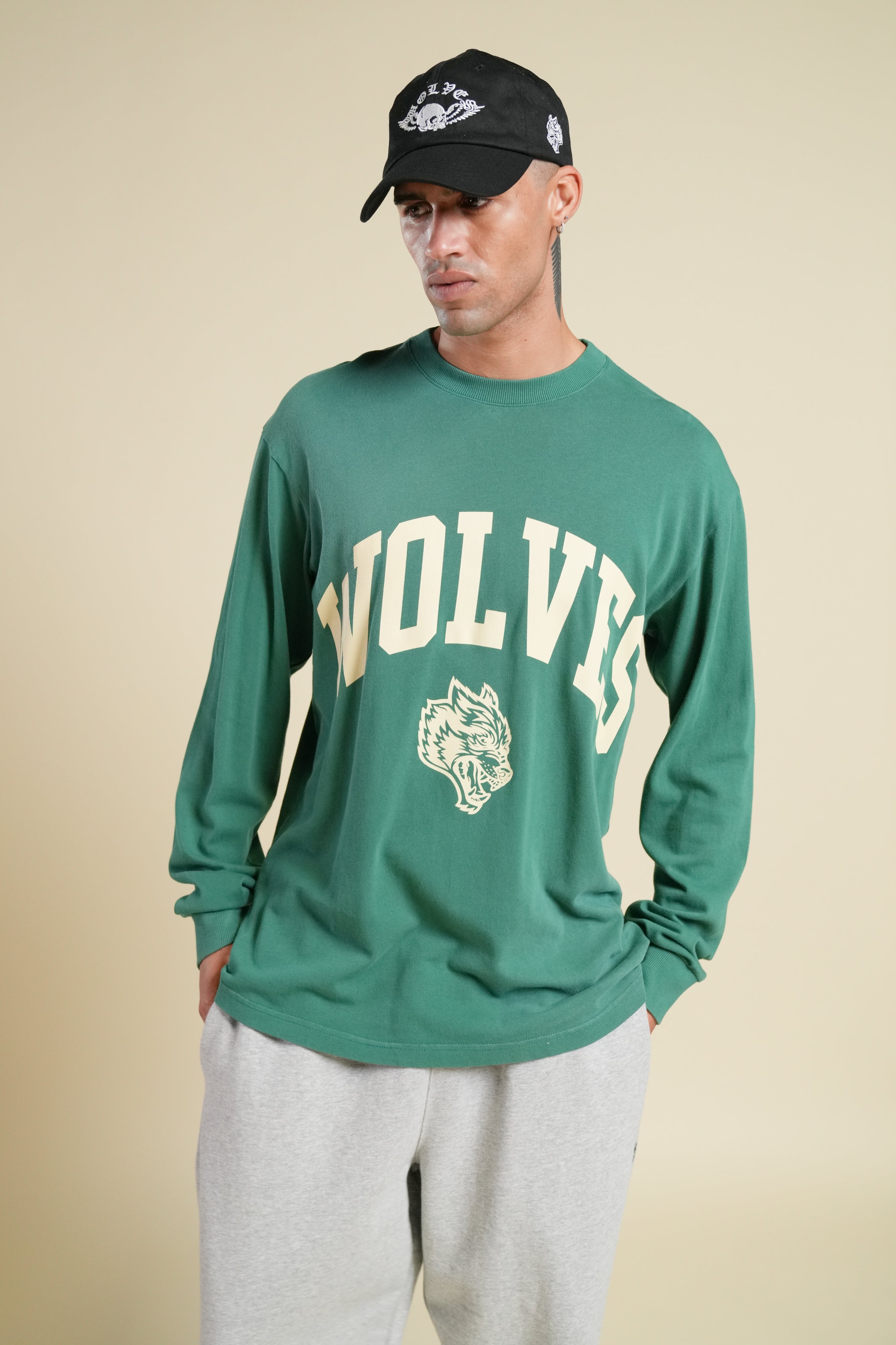 Wolves Worldwide "Premium" Oversized LS Tee