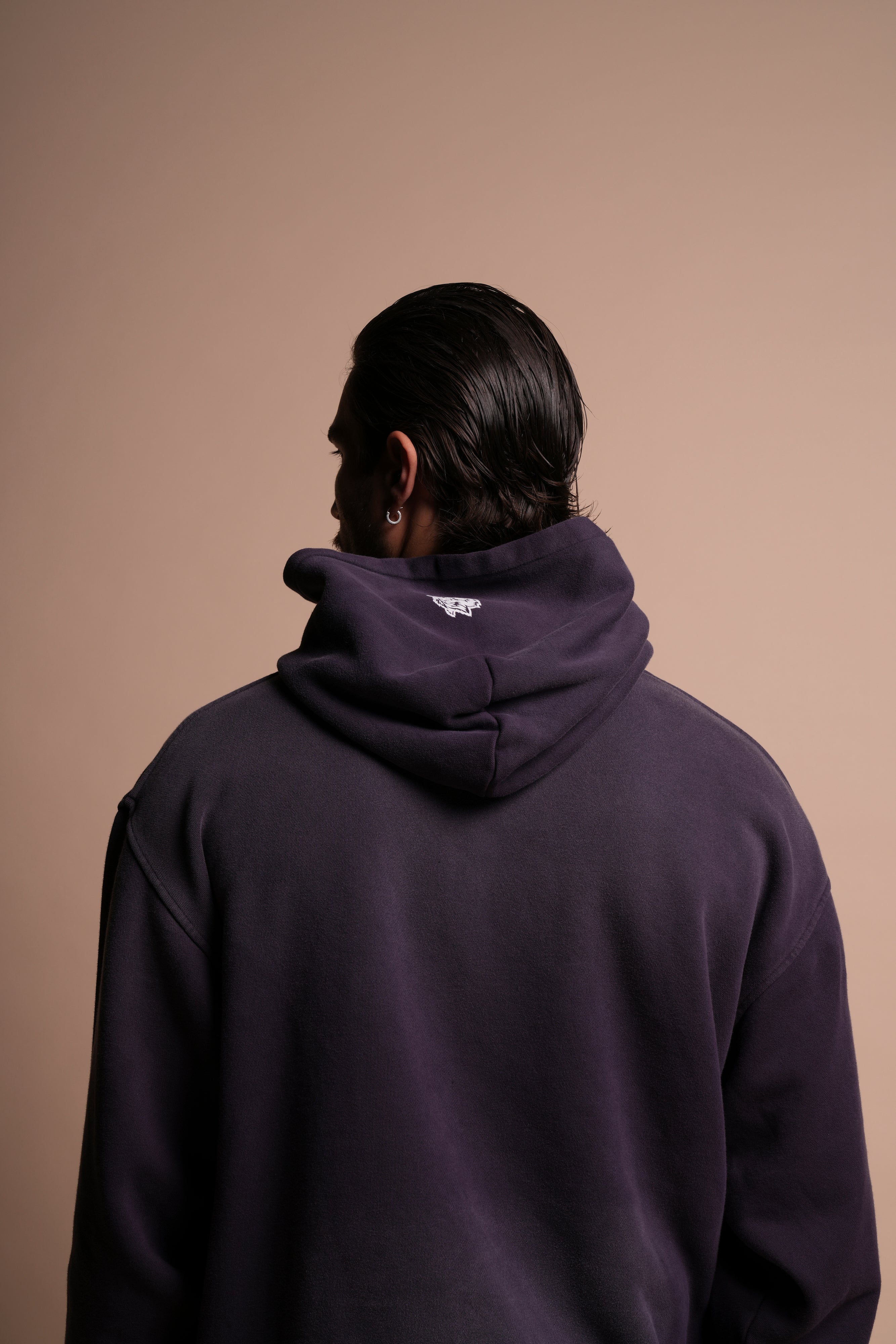 From Womb To Tomb Ohana "Pierce" Hoodie in Phantom Purple Sun Fade