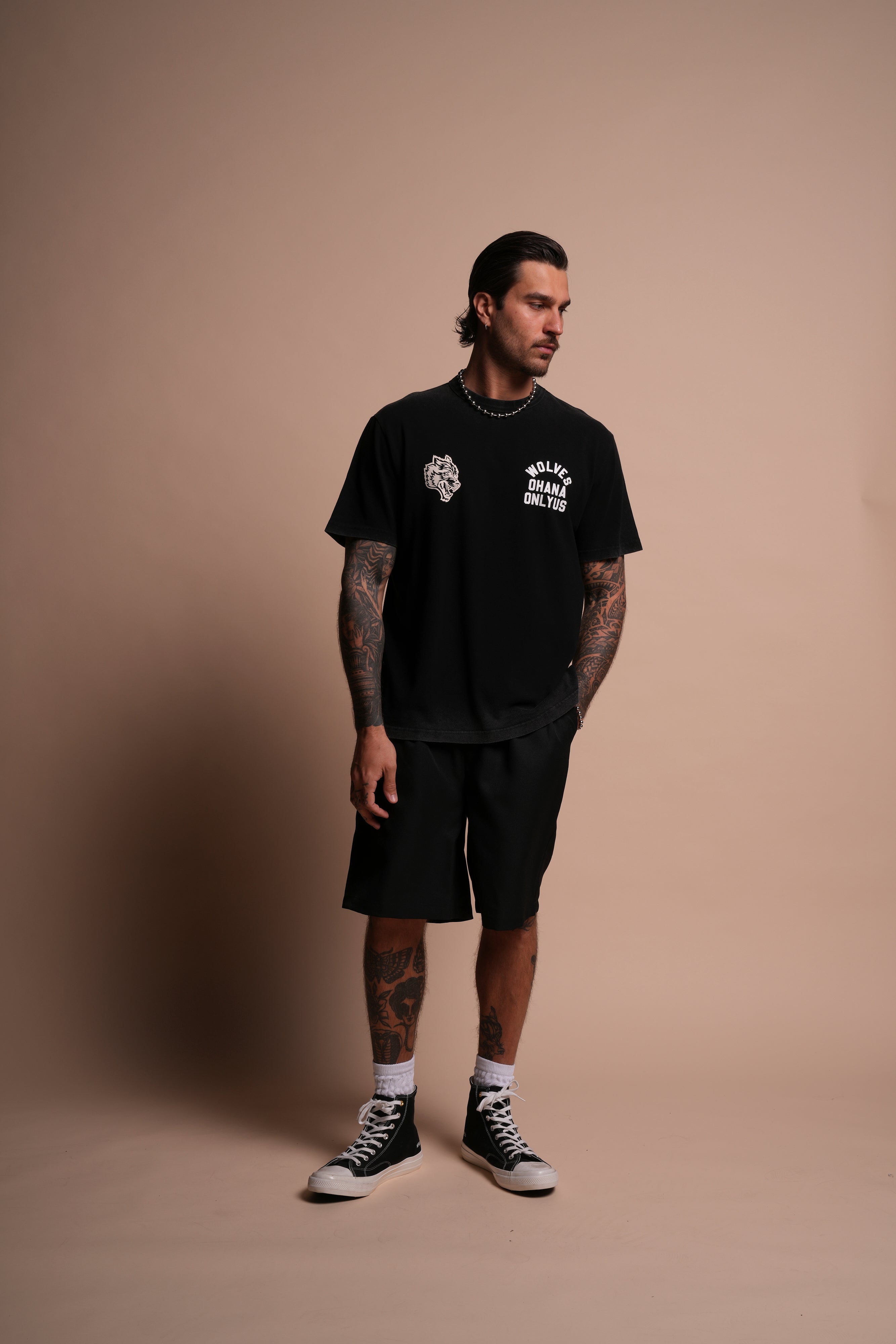 Ohana ONLYUS "Heritage" Tee in Black