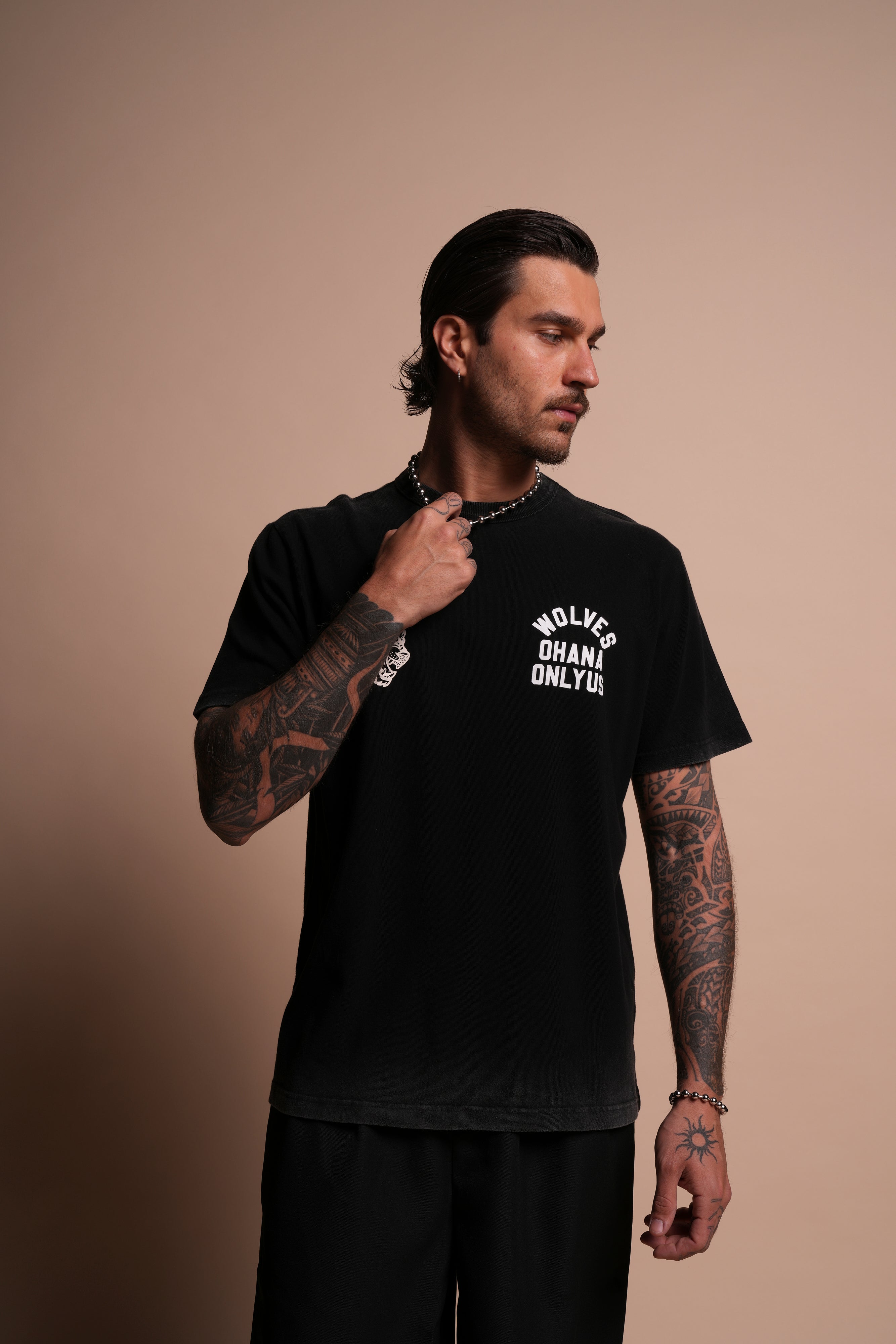 Ohana ONLYUS "Heritage" Tee in Black