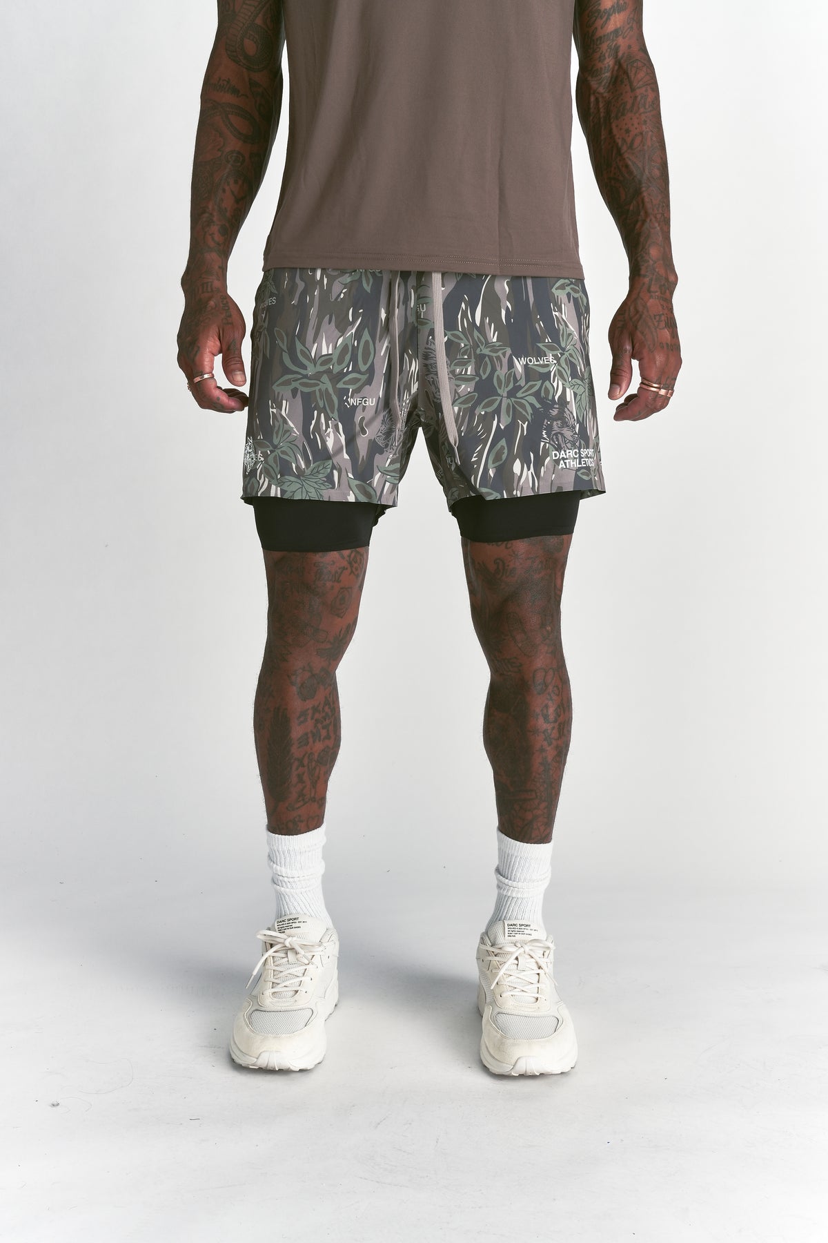 Forever Mark Compression Shorts in Norse Camo
