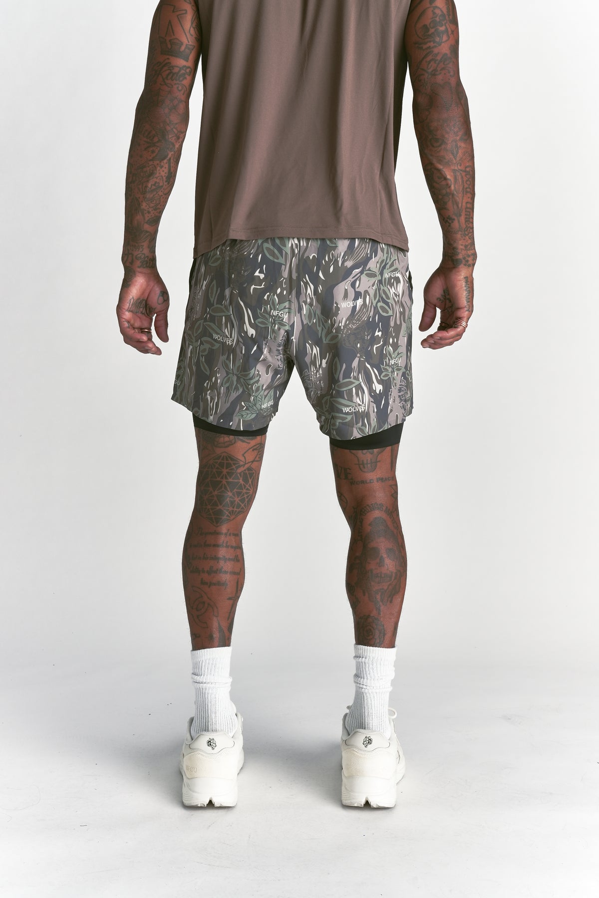 Forever Mark Compression Shorts in Norse Camo