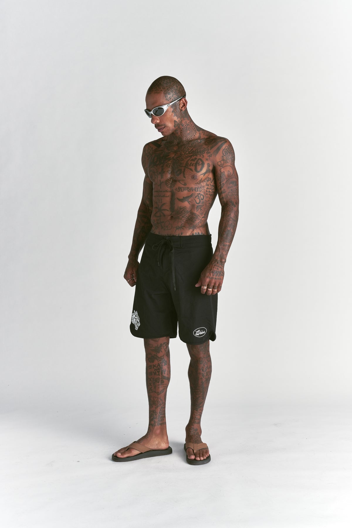 What We Rep Brucey's Board Shorts in Black