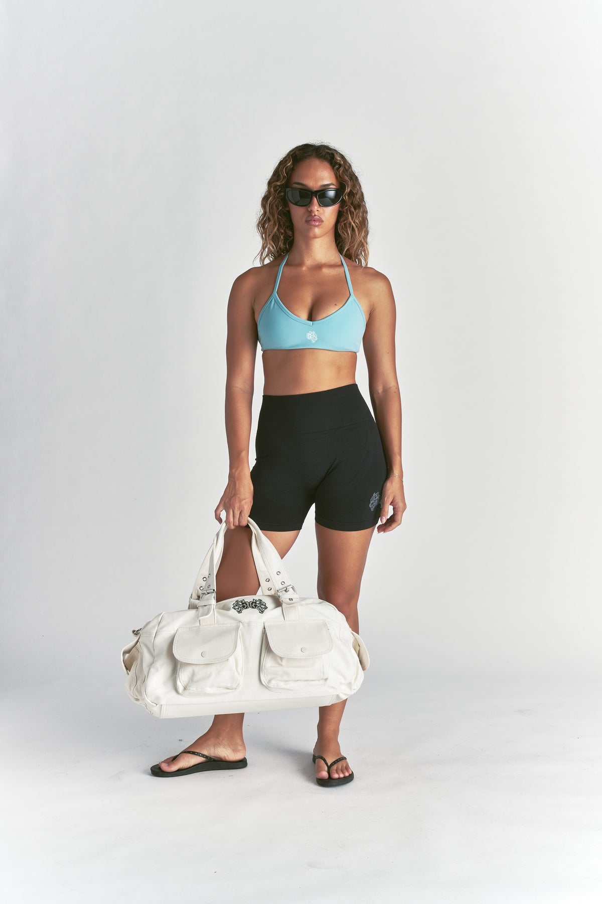 Wolf "Lana" Halter Energy Bra in Dusty Turquoise