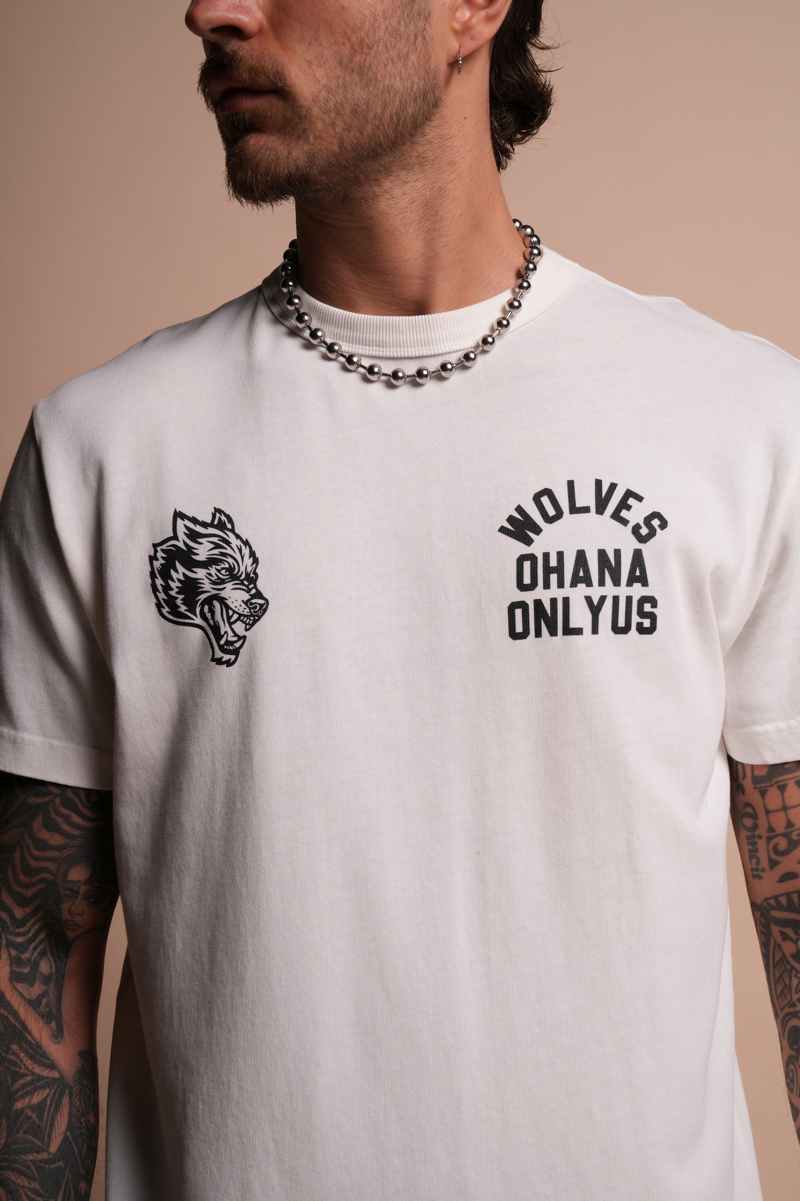 Ohana ONLYUS "Heritage" Tee in Cream
