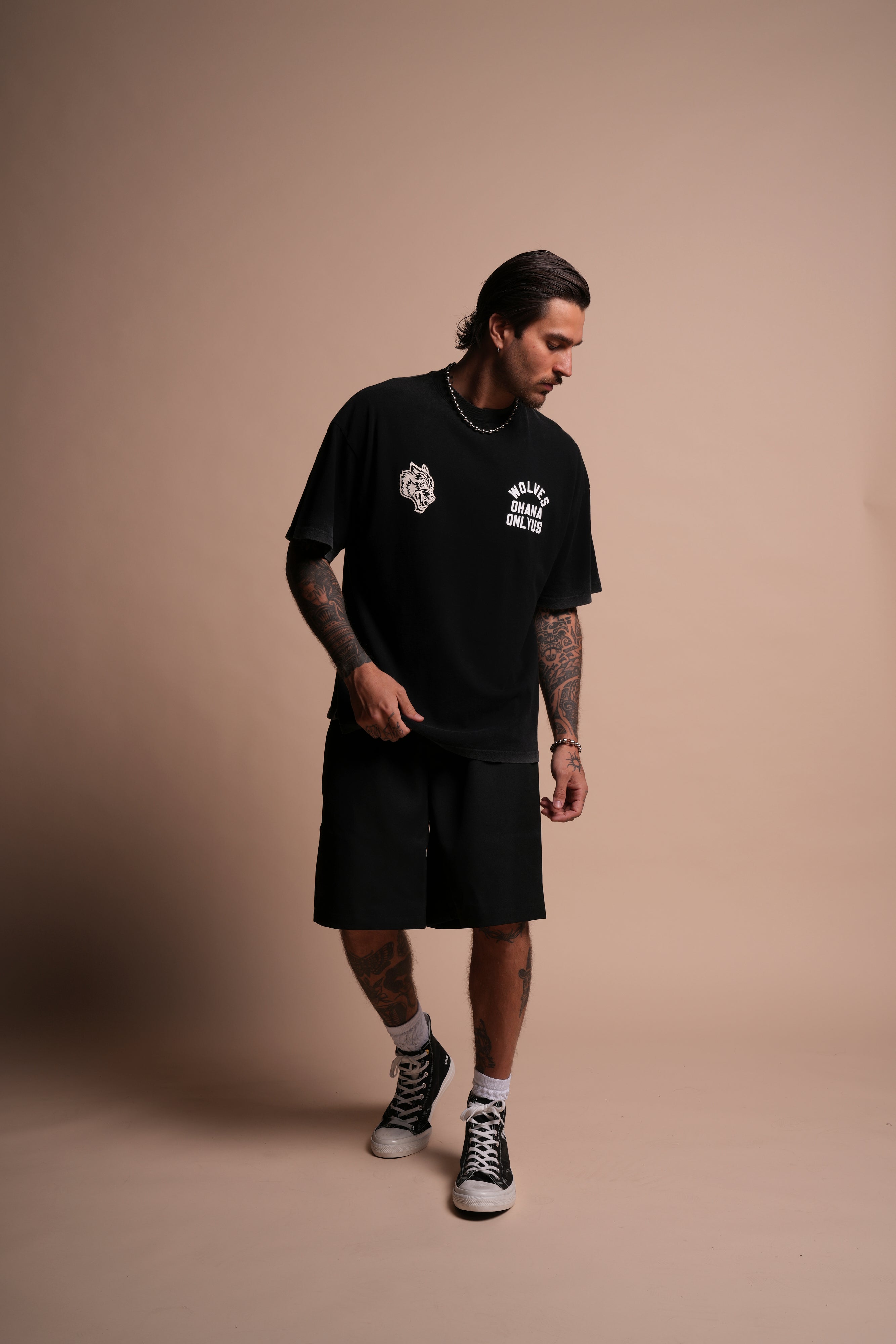 Ohana ONLYUS "Premium" Oversized Tee in Black