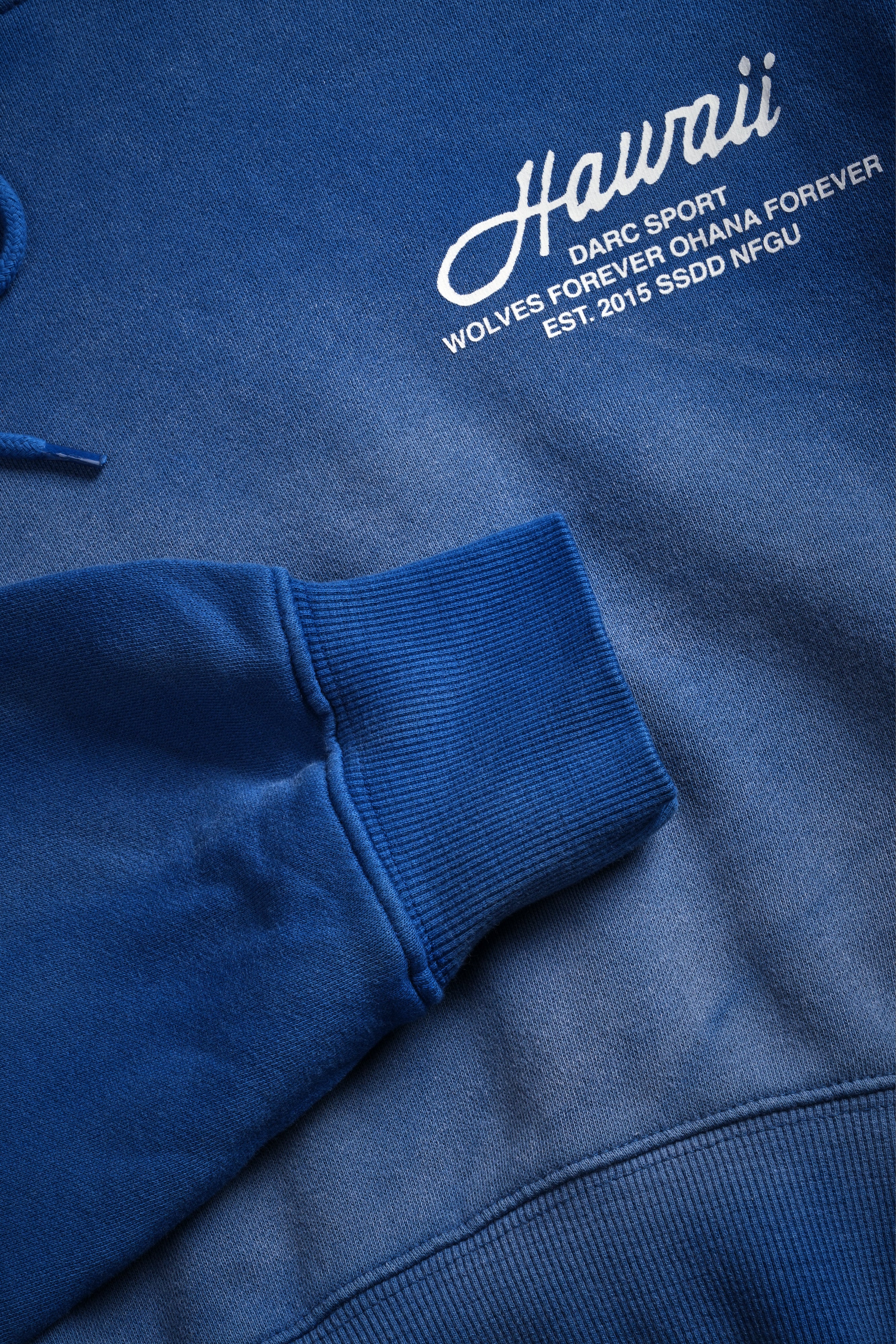Wolves Hawaii "Ava" Hoodie in Darc Cobalt Sun Fade