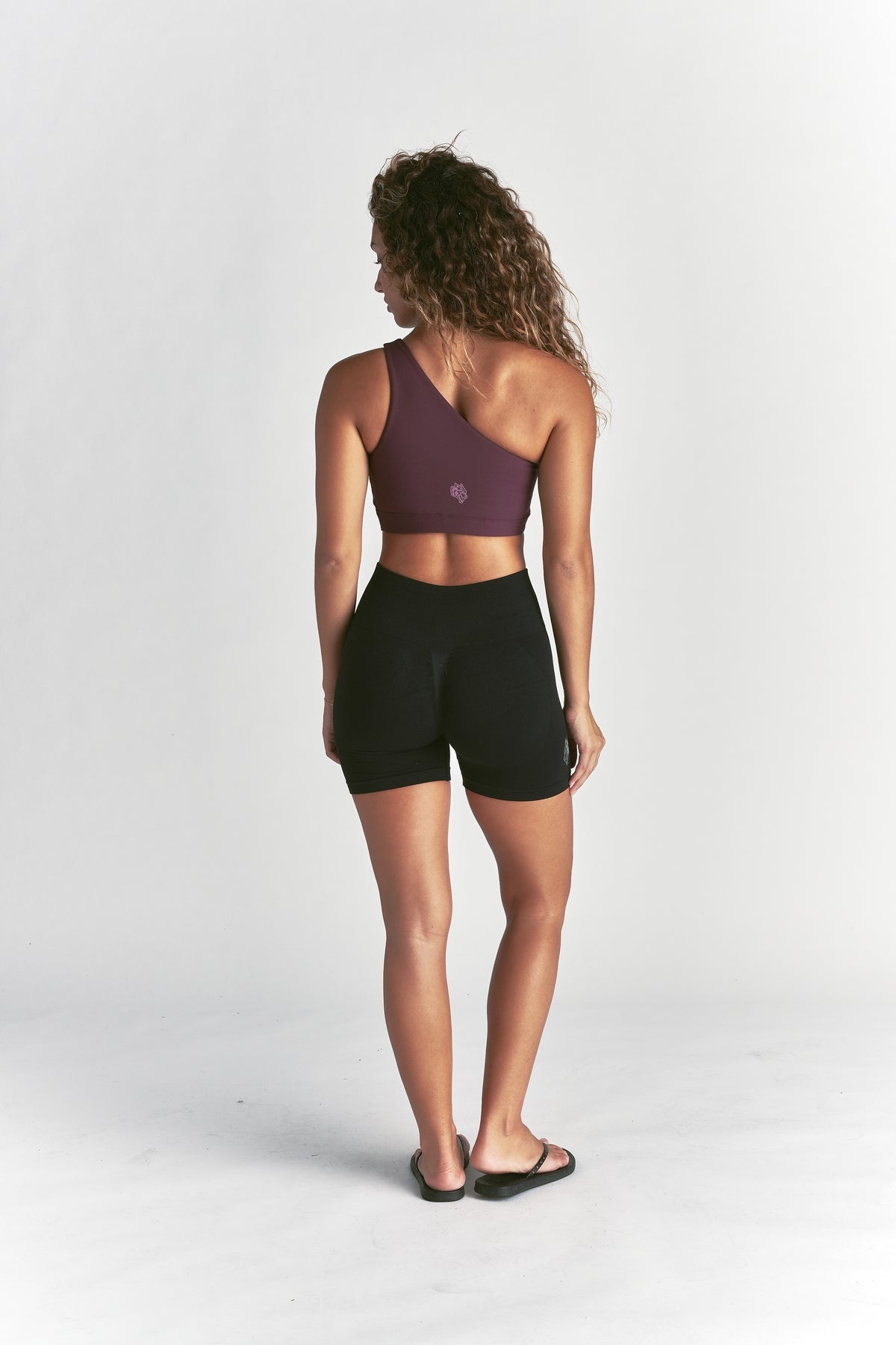 Wolf One Shoulder Bra in Fig