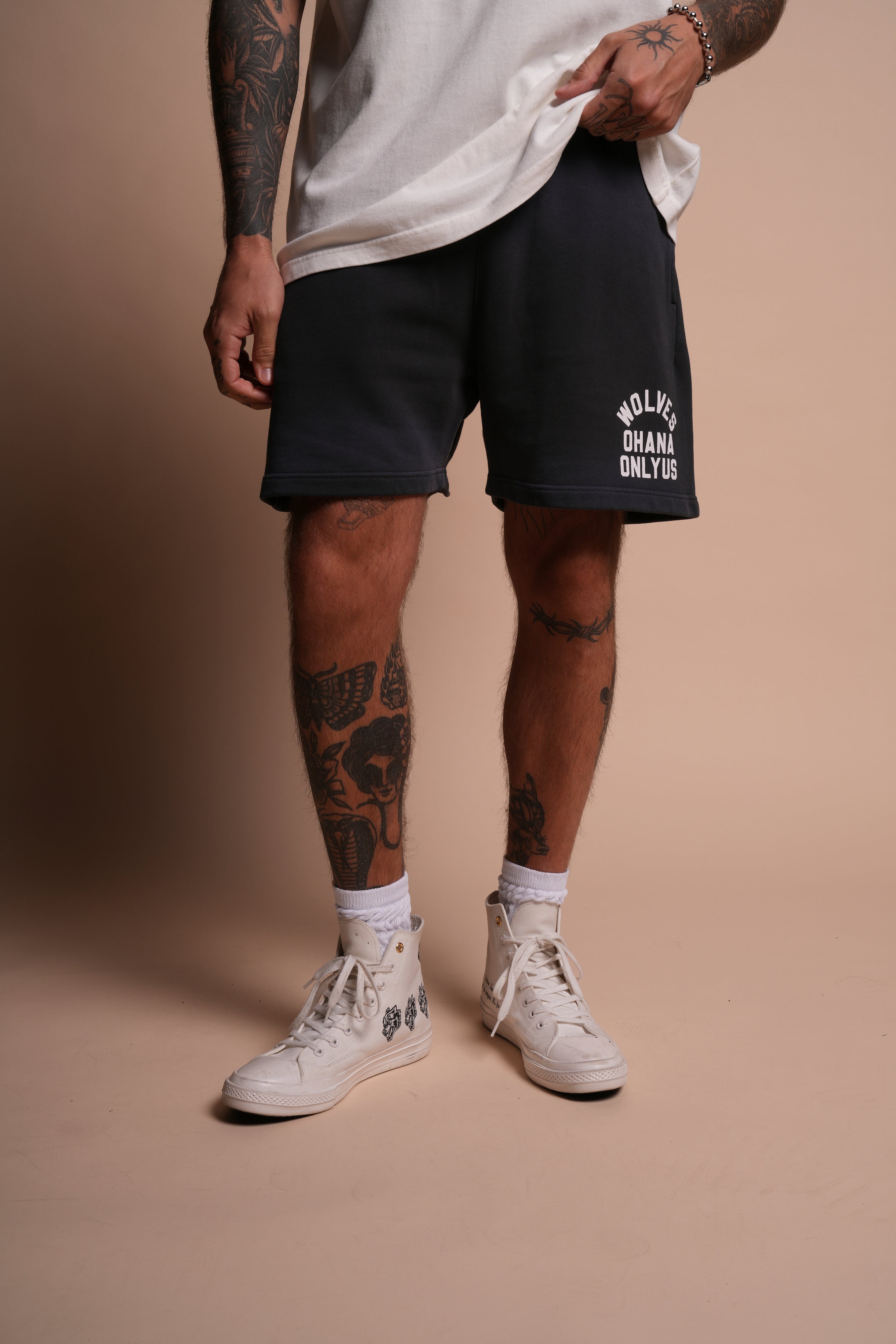 Ohana ONLYUS Post Lounge Sweat Shorts in Darc Ash Sun Fade