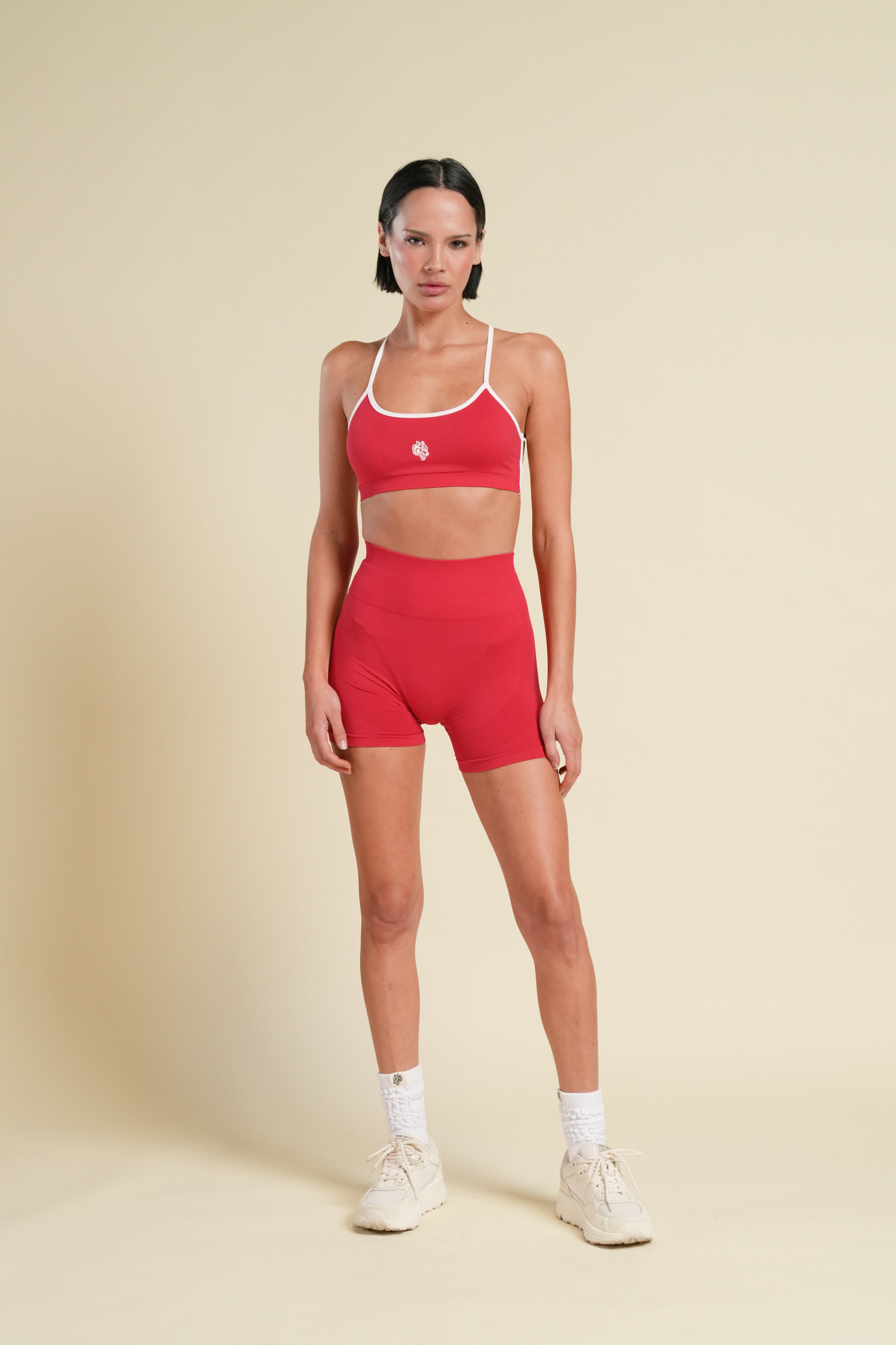 Wolf "Stella" Soft Seamless Shorts in Cherry