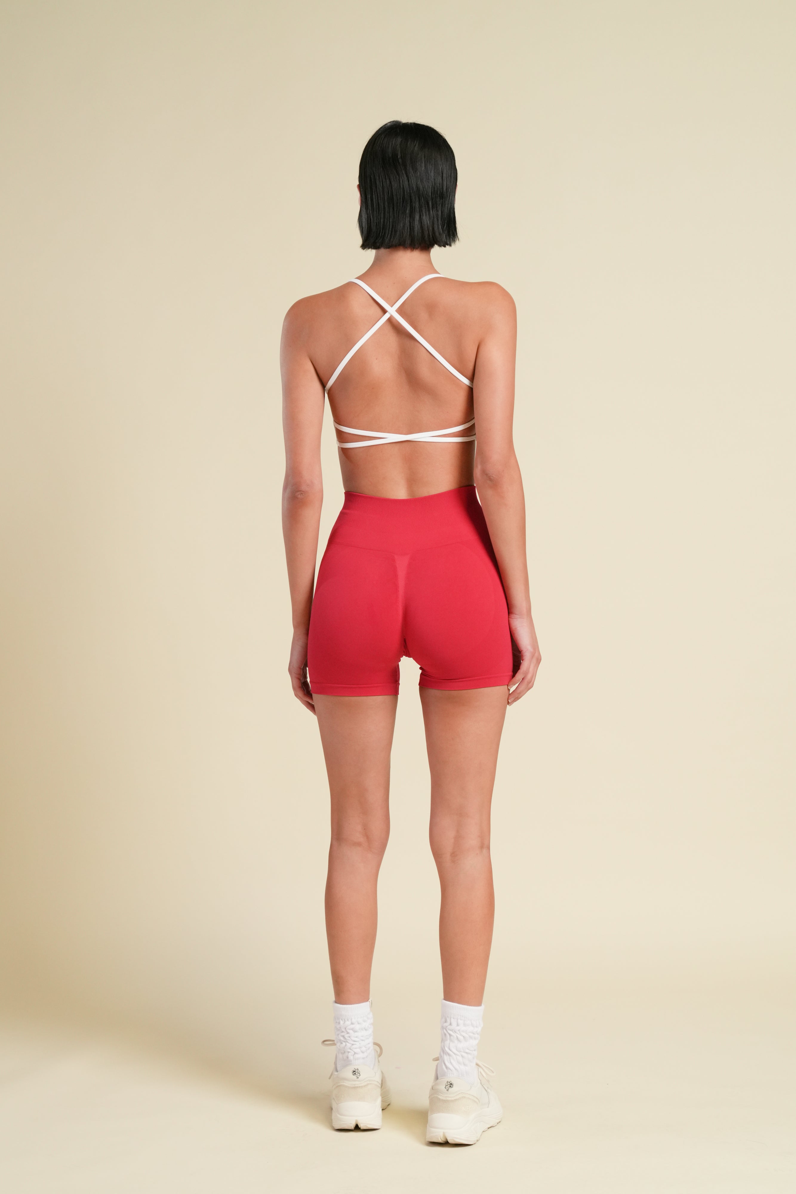 Wolf "Layla" Soft Seamless Bra in Cherry/White