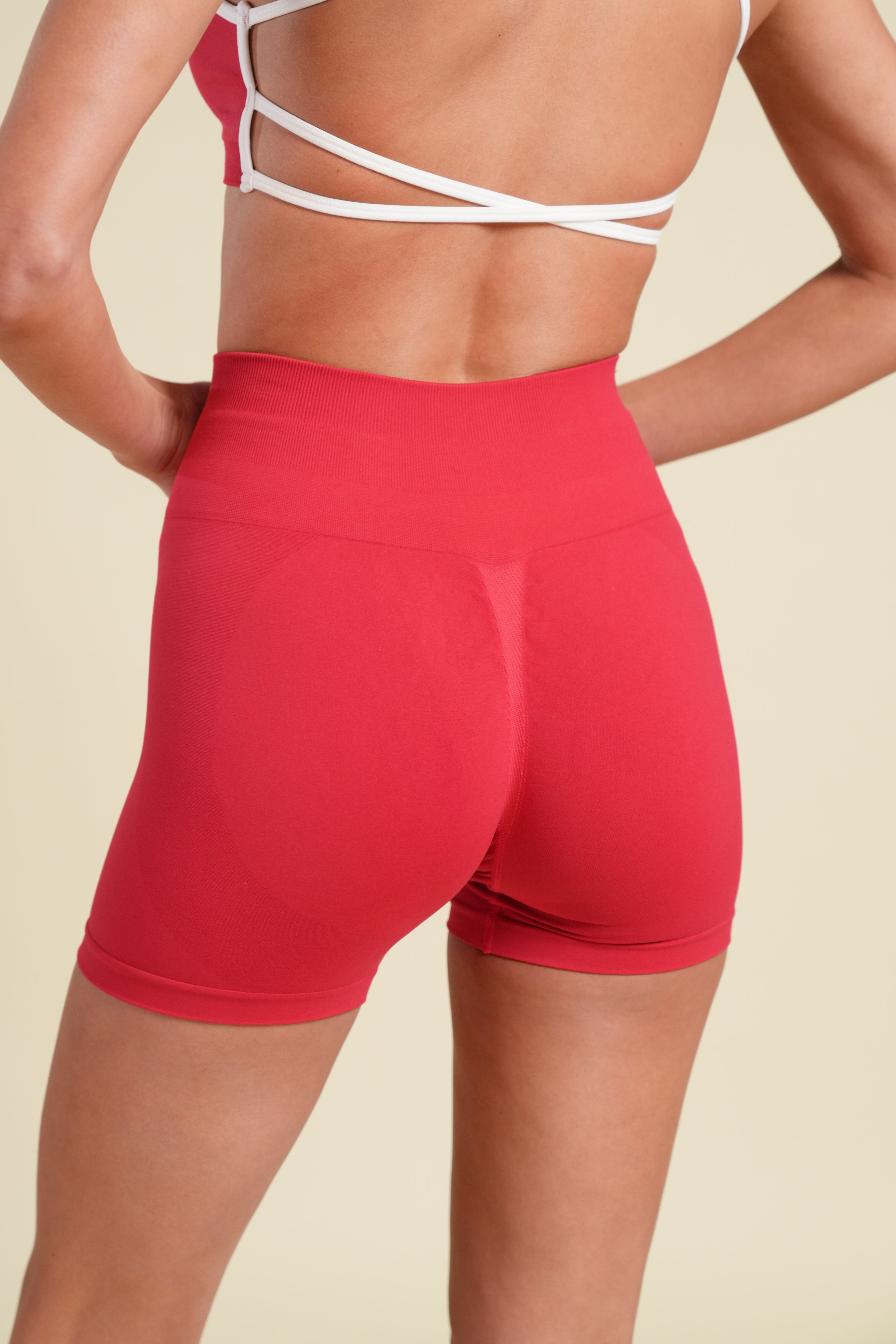 Wolf "Stella" Soft Seamless Shorts in Cherry