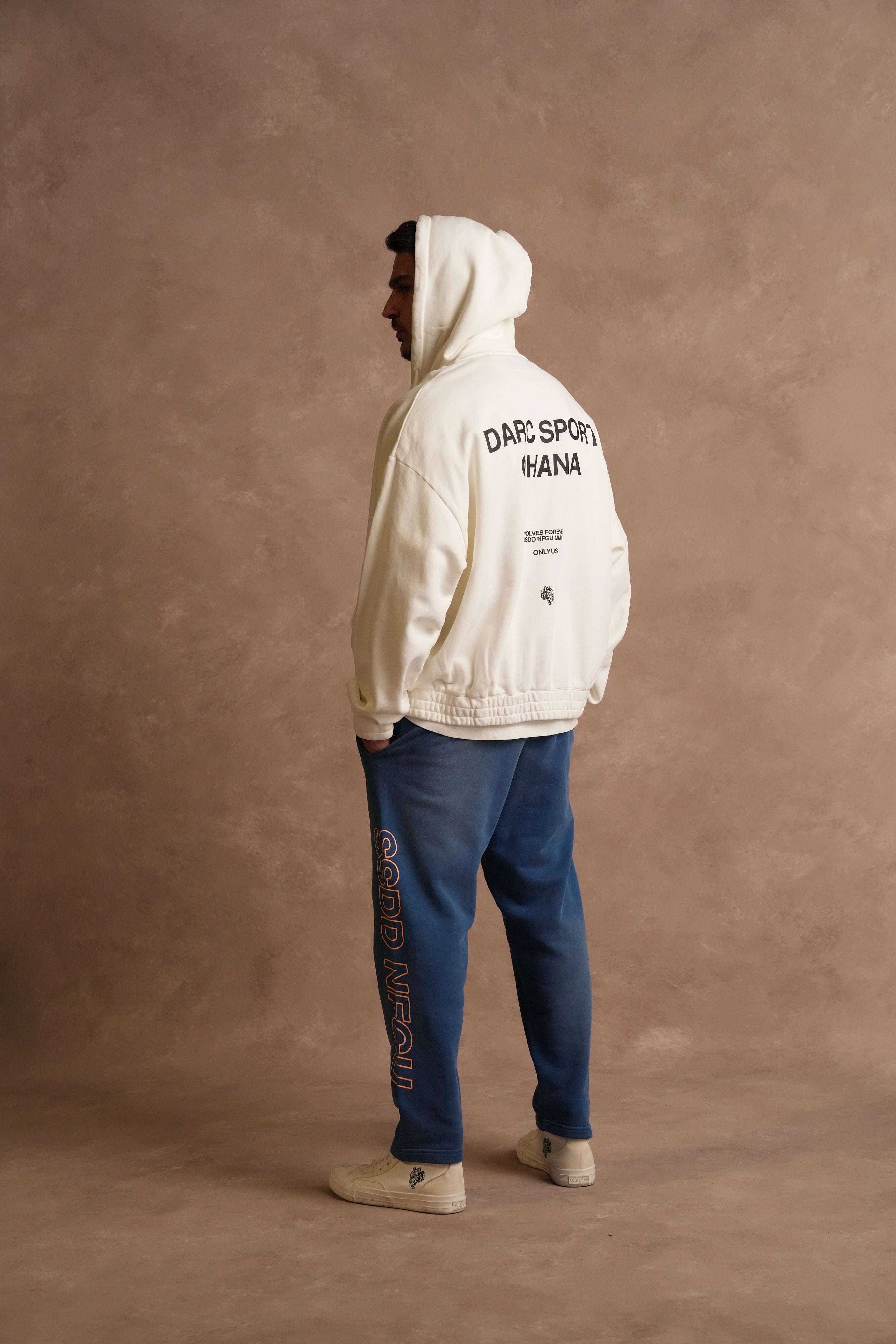 Darc Sport Ohana "Chambers" Zip Hoodie in Cream