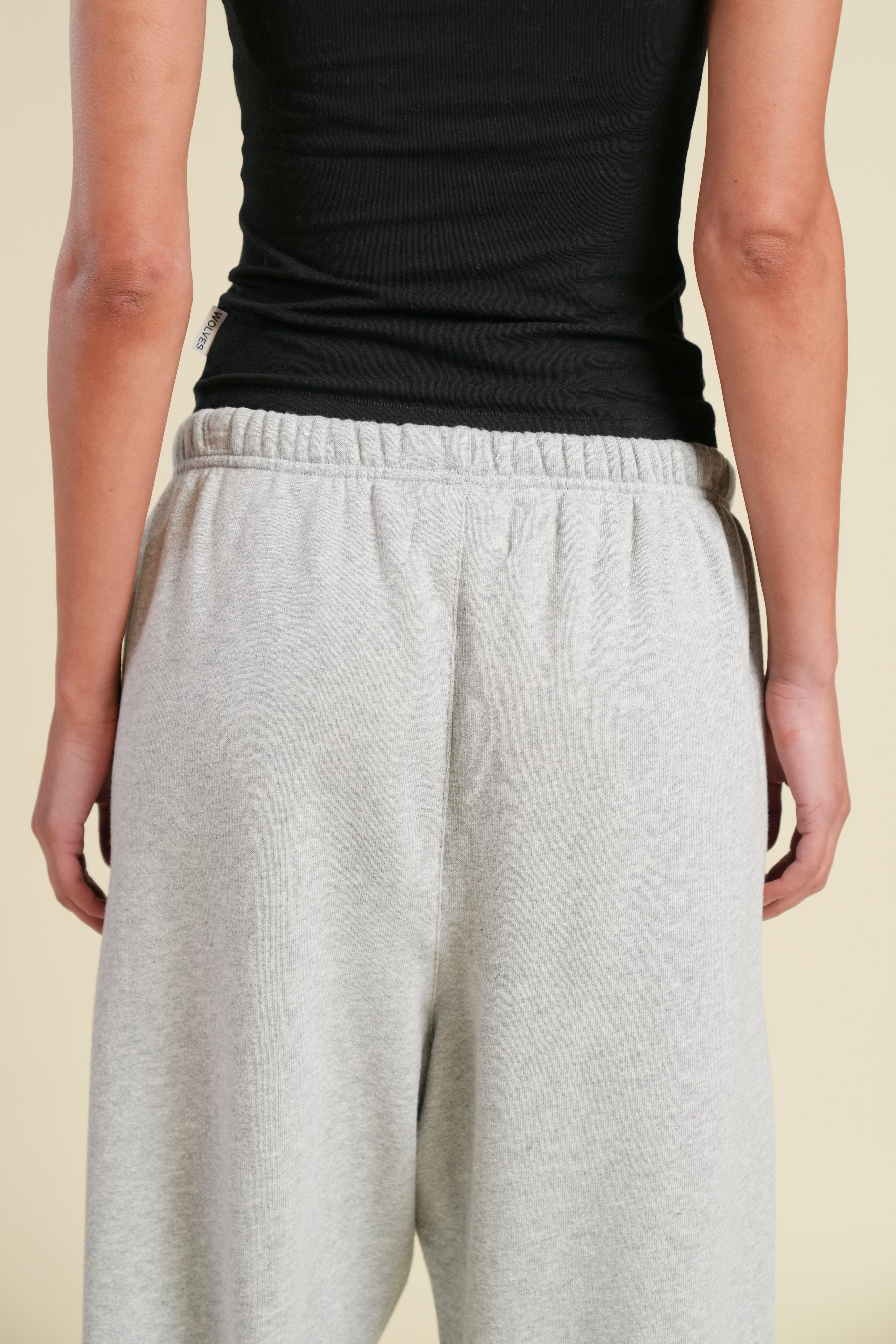Cursive Wolves Premium Lounger Sweat Pants in Heather Gray