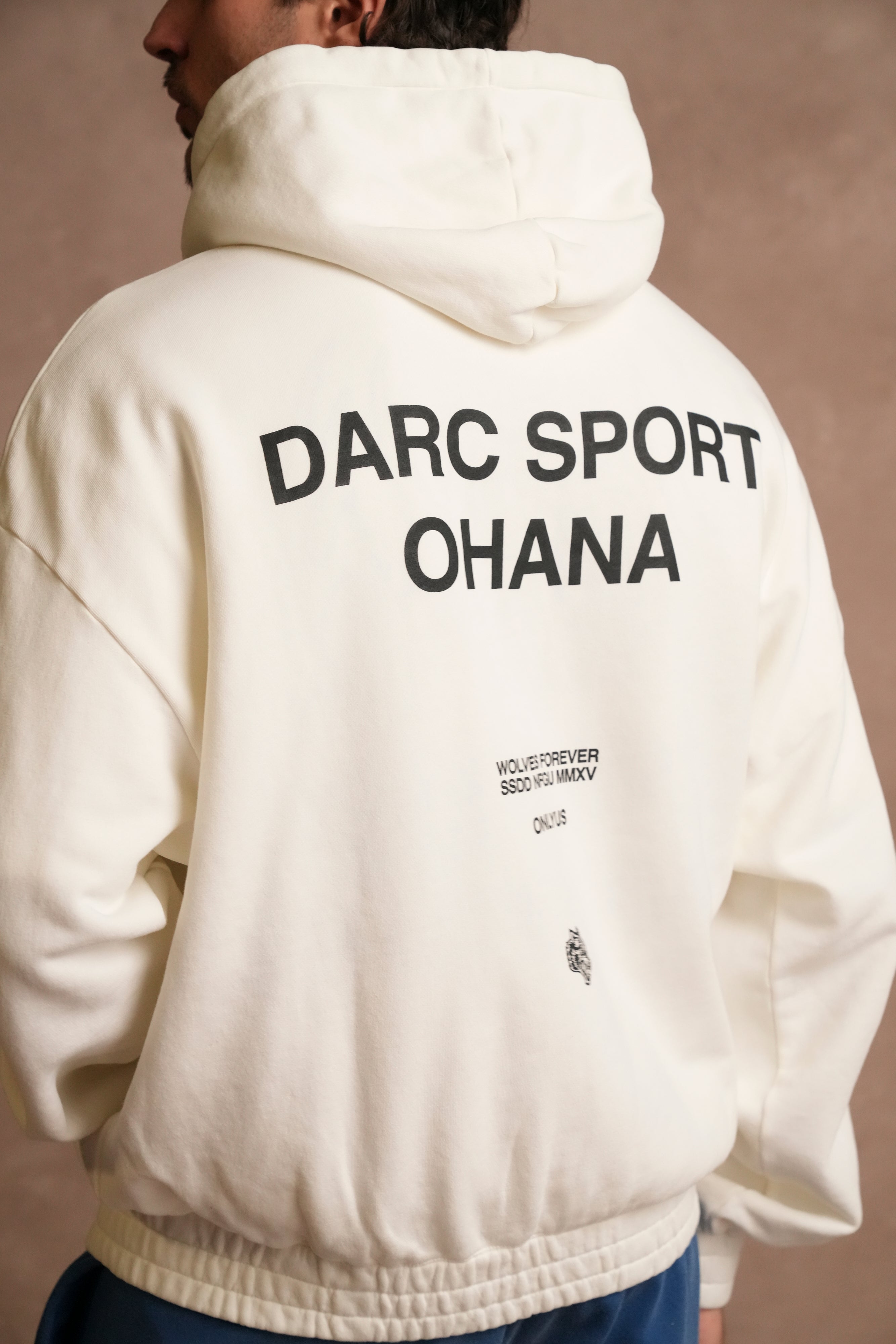 Darc Sport Ohana "Chambers" Zip Hoodie in Cream