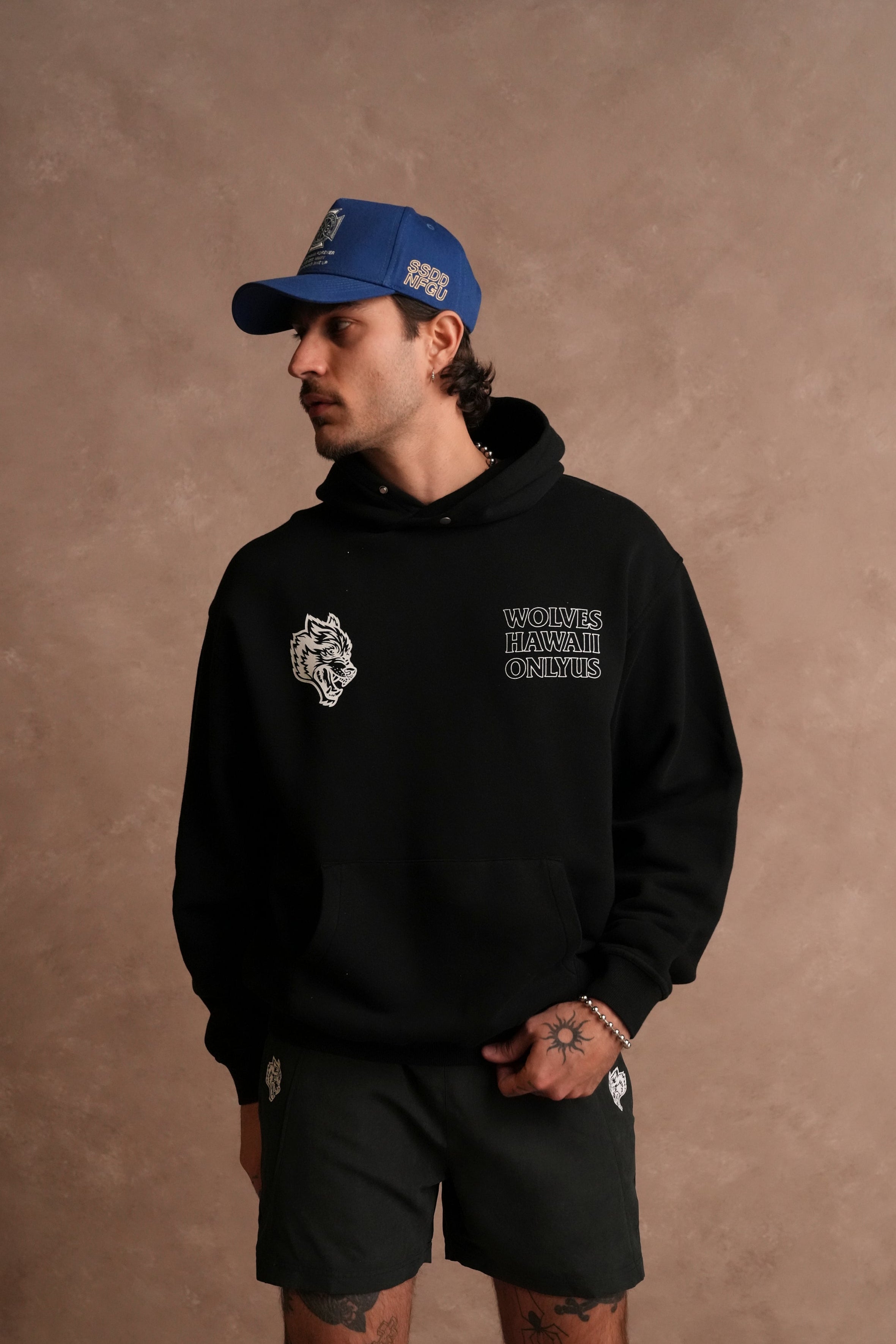 Only Us Hawaii "Pierce" Hoodie in Black