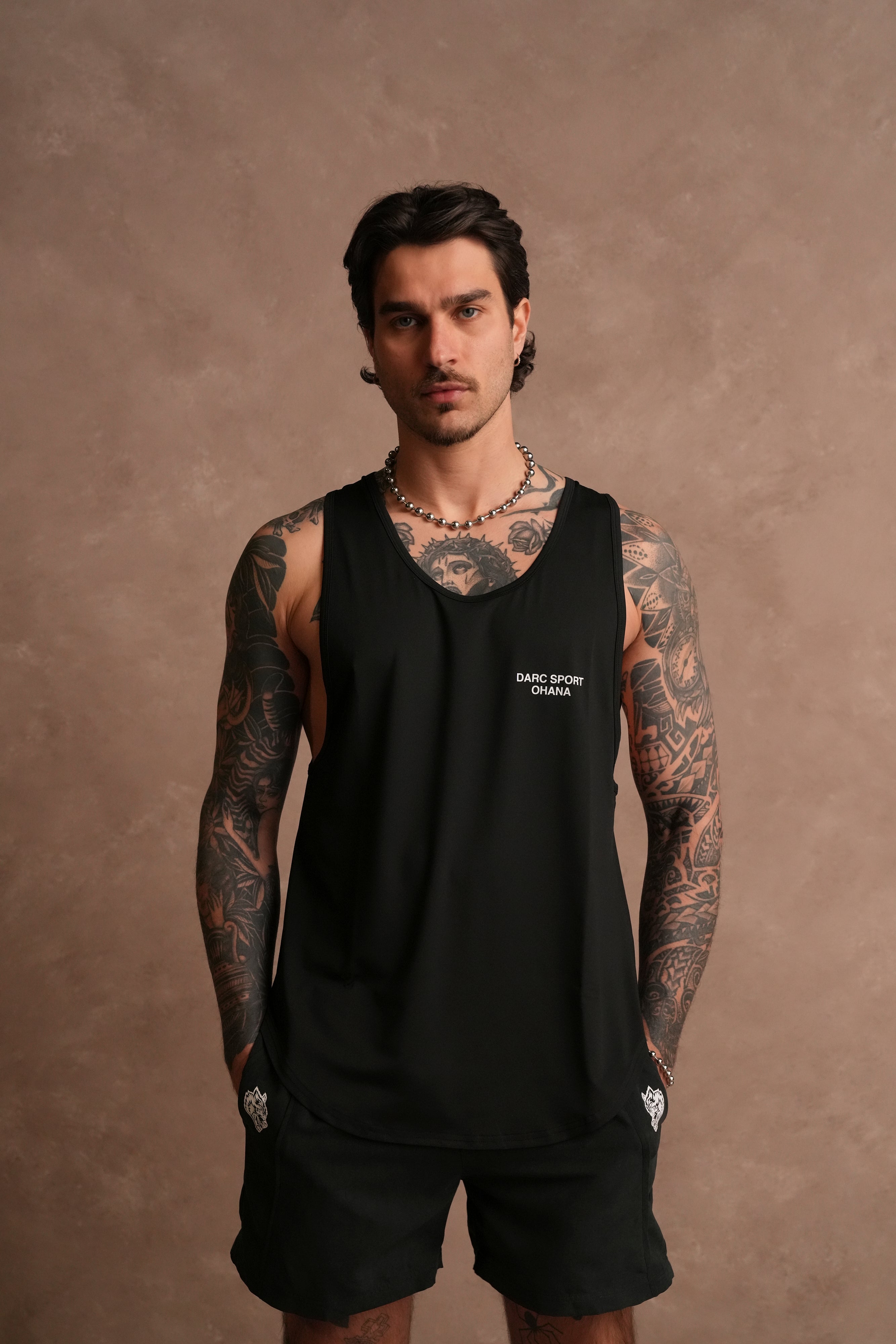 Darc Sport Ohana "Dry Wolf" (Drop) Tank in Black