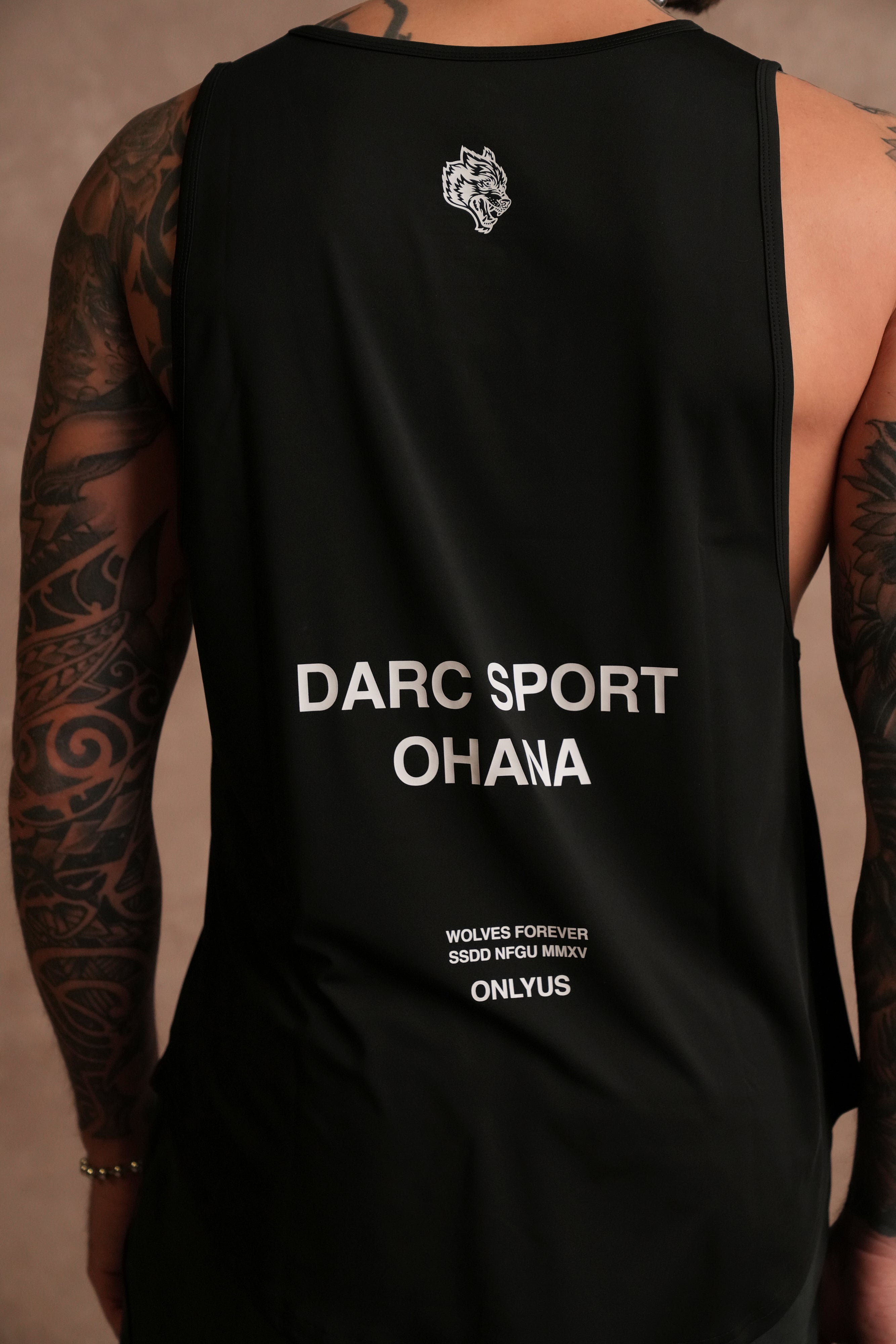 Darc Sport Ohana "Dry Wolf" (Drop) Tank in Black