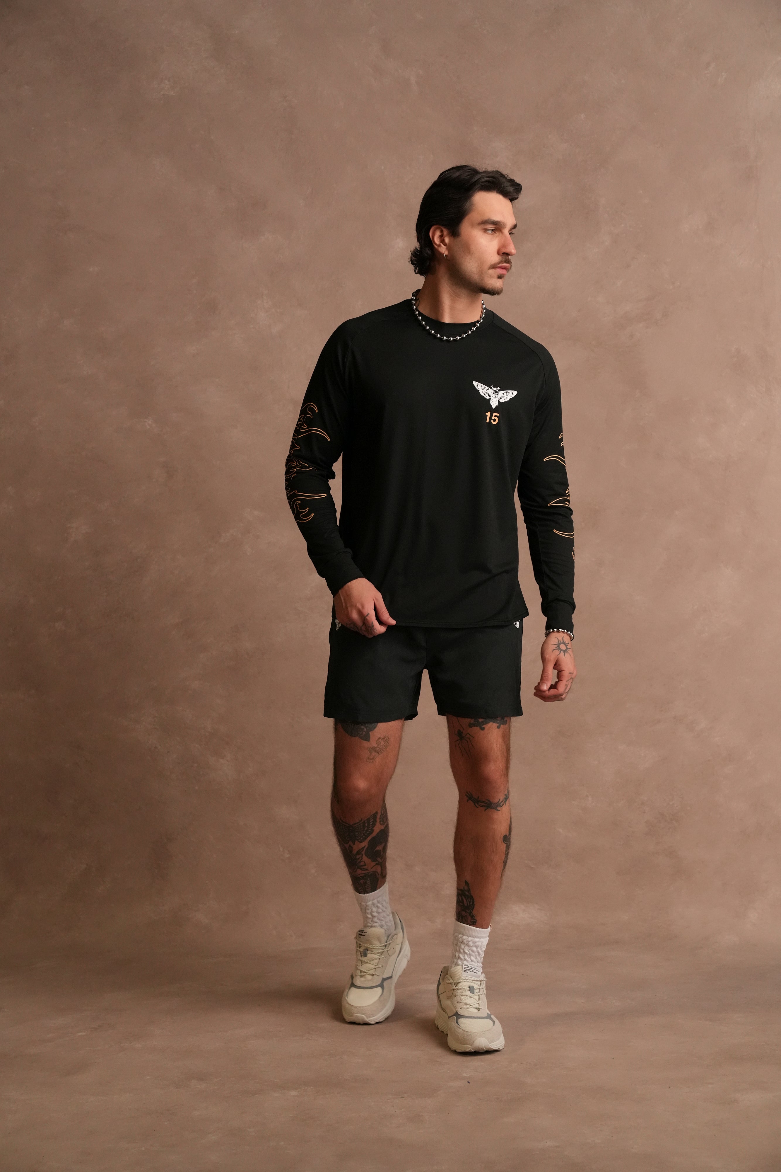 Ohana 2024 "Dry Wolf" Raglan L/S Tee in Black