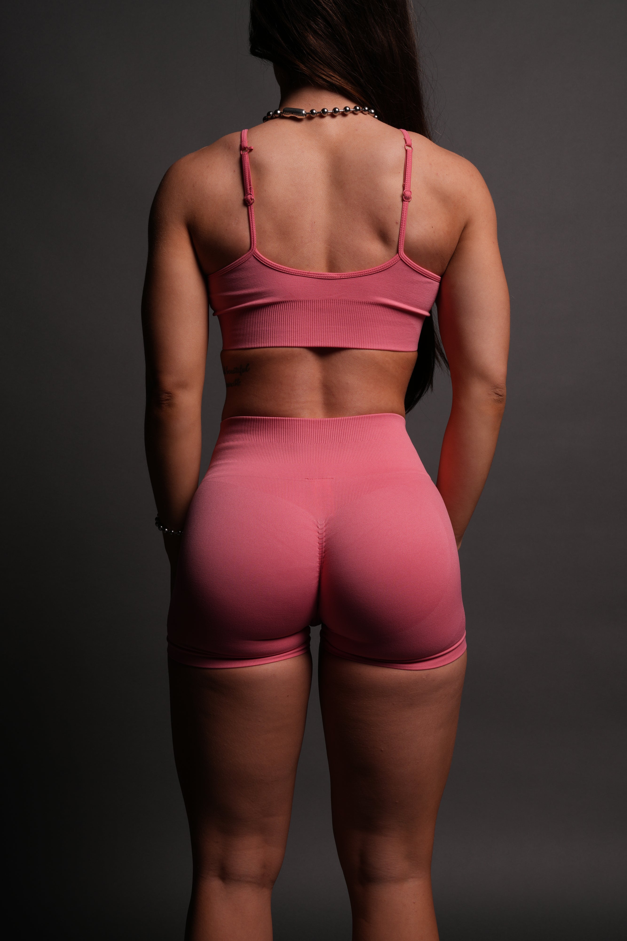 Dual Wolf Seamless Everson "Training" Shorts in Pink Ice