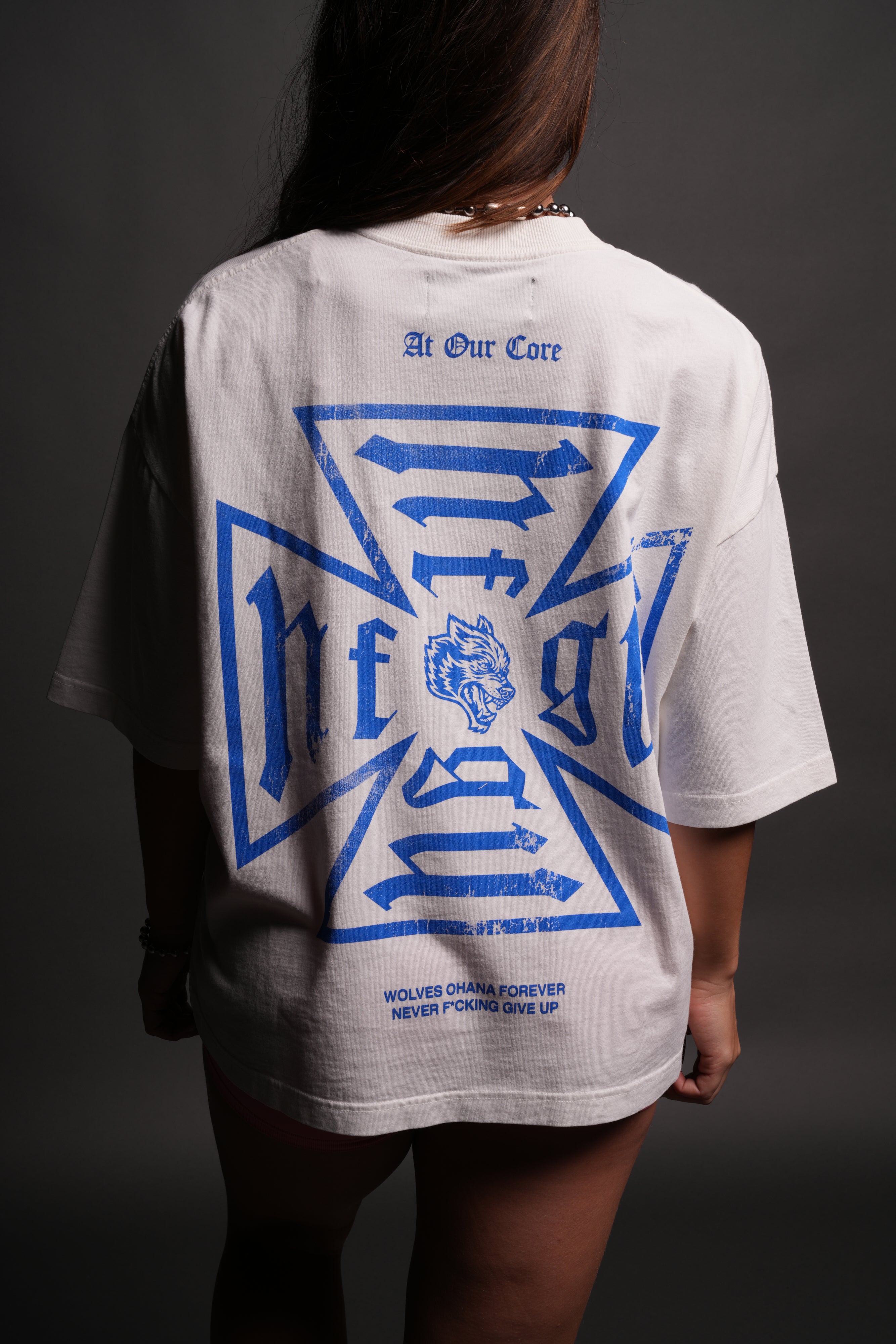 Loyal to the Core Grunge Box Cut Tee in Cream