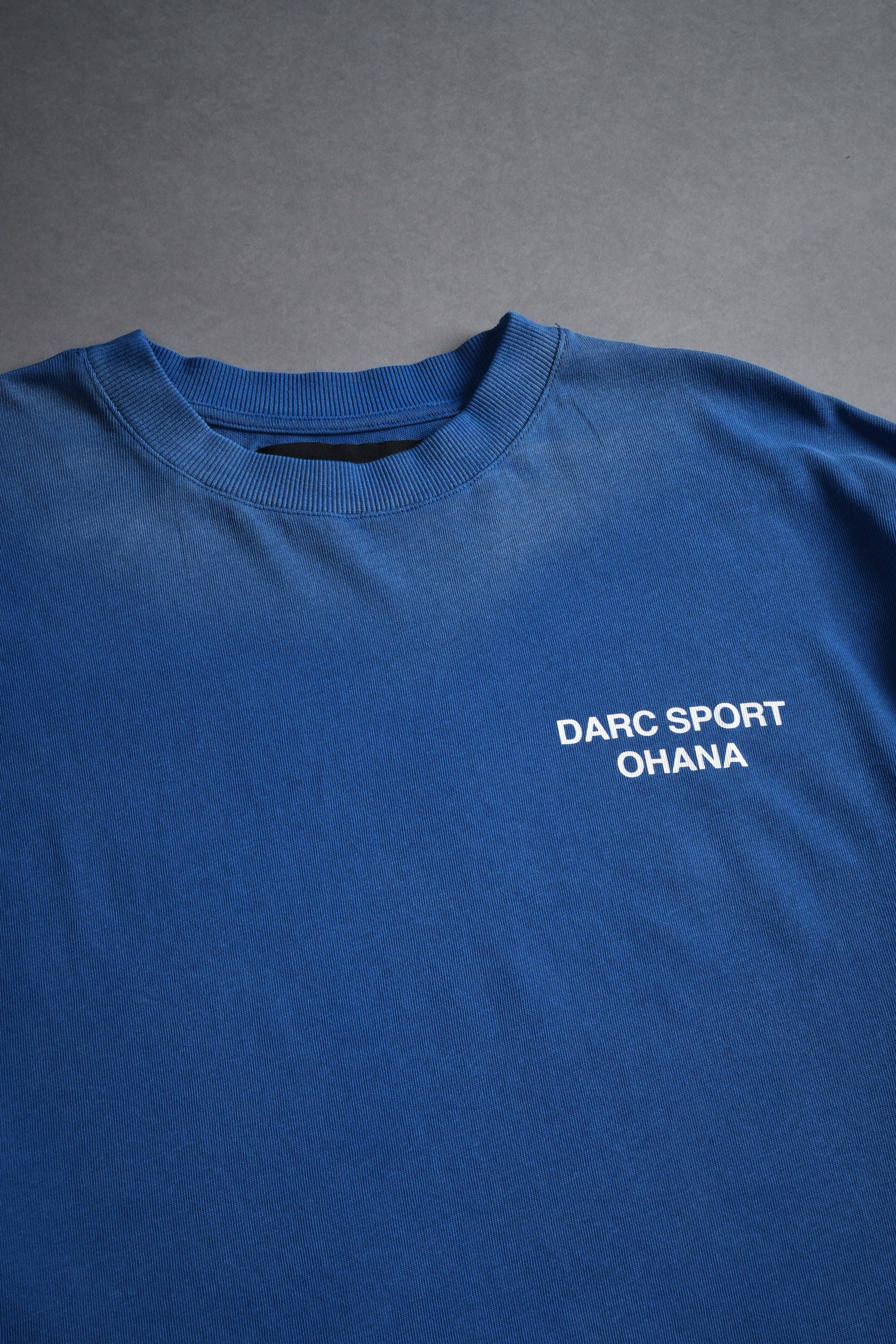 Darc Sport Ohana "Premium" Oversized Tee in Darc Cobalt Drift Wash