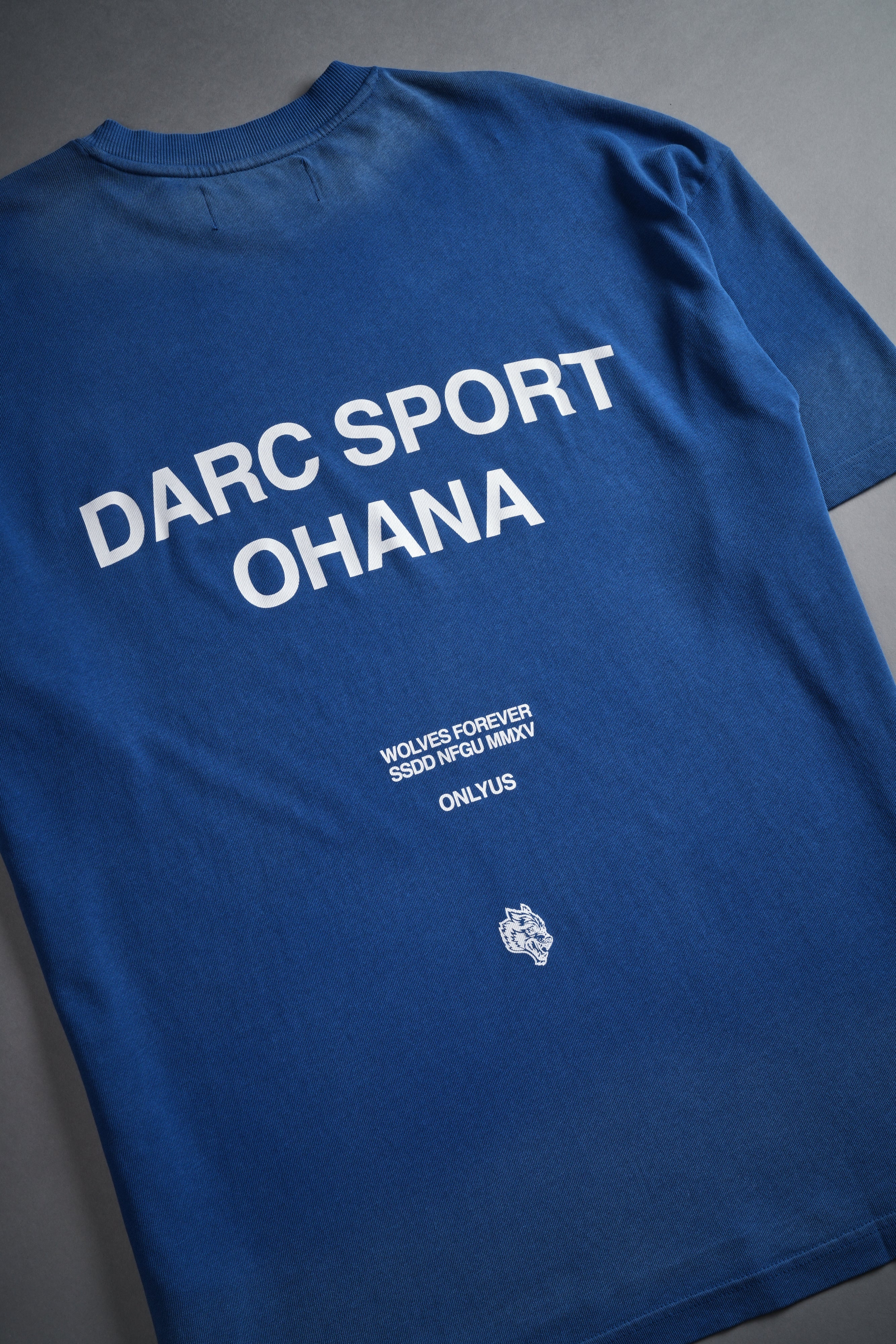 Darc Sport Ohana "Premium" Oversized Tee in Darc Cobalt Drift Wash