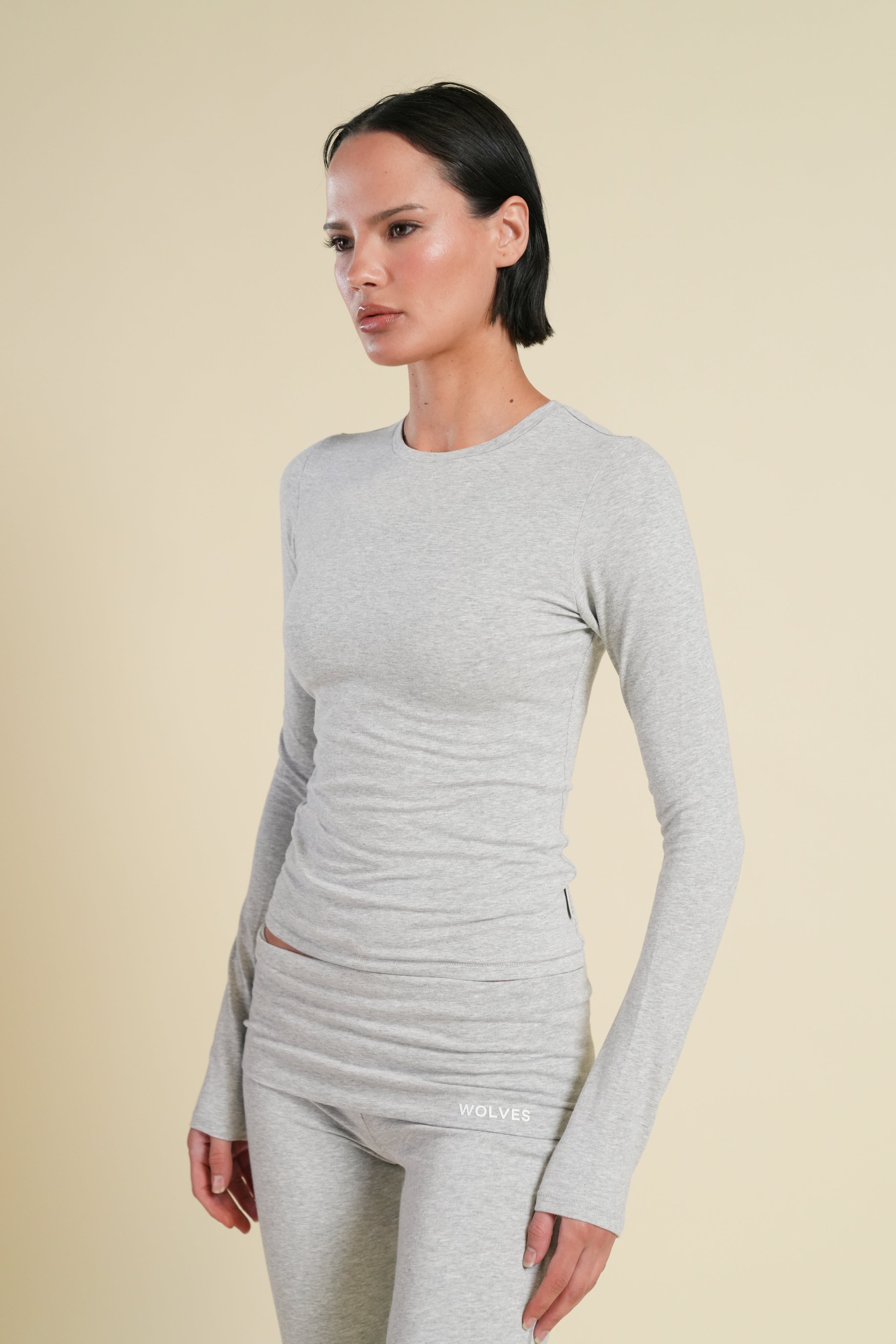 "Eden" LS Tee in Heather Gray