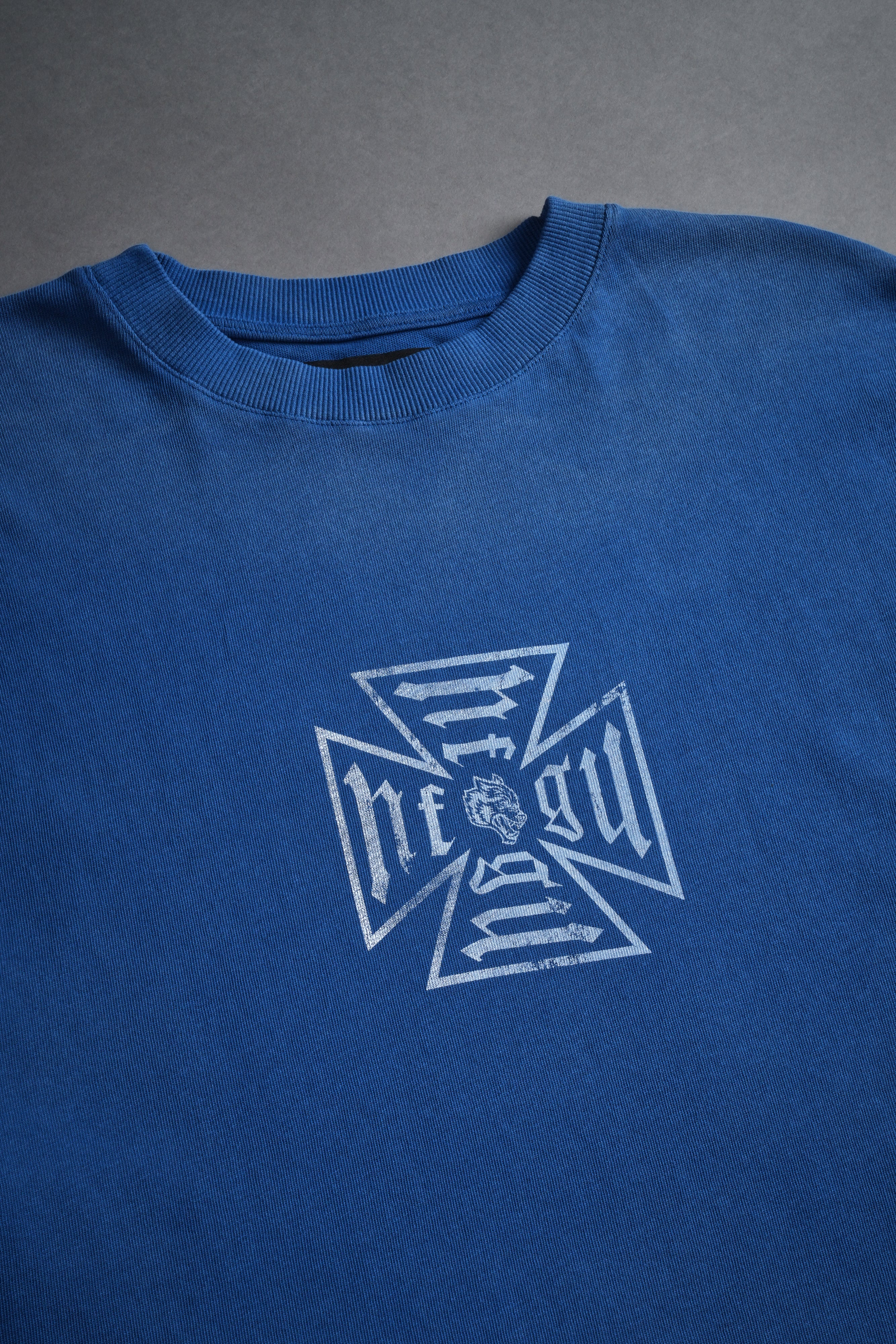 Loyal to the Core "Premium" Oversized Tee in Darc Cobalt Drift Wash