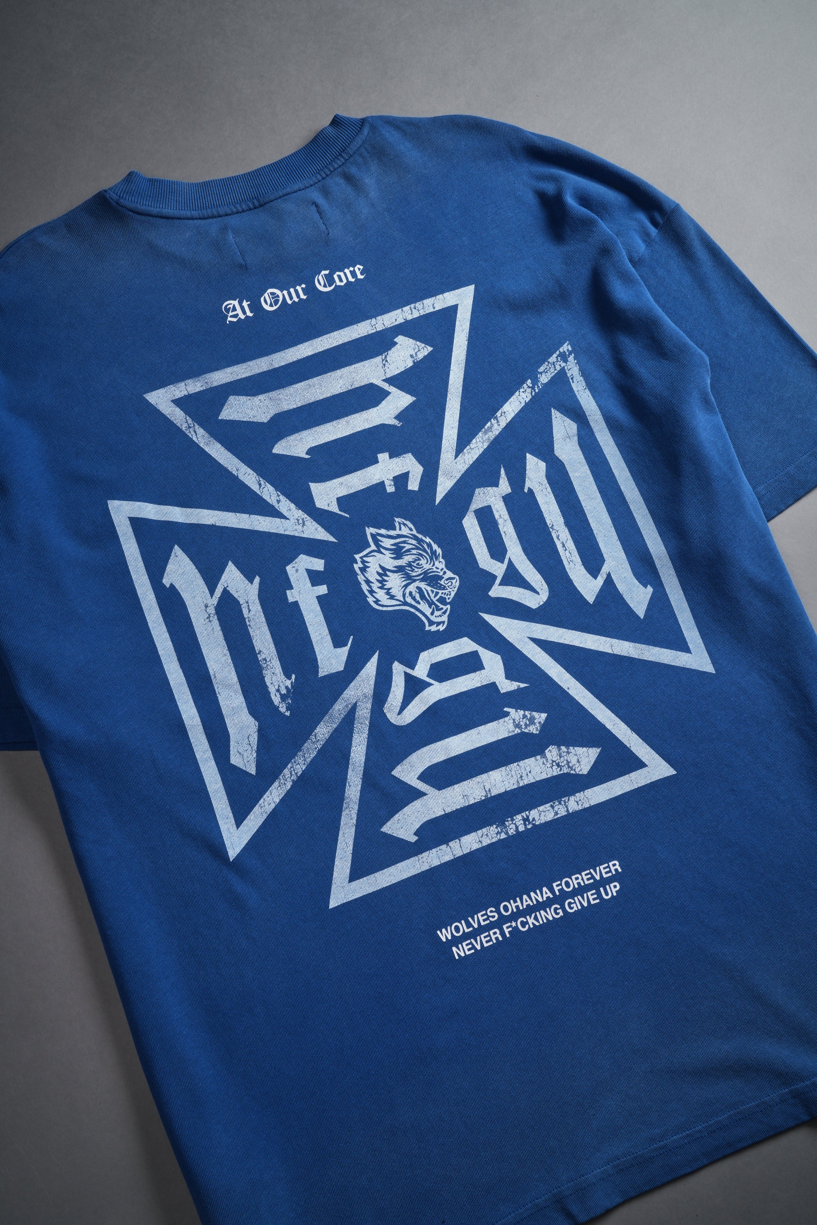 Loyal to the Core "Premium" Oversized Tee in Darc Cobalt Drift Wash