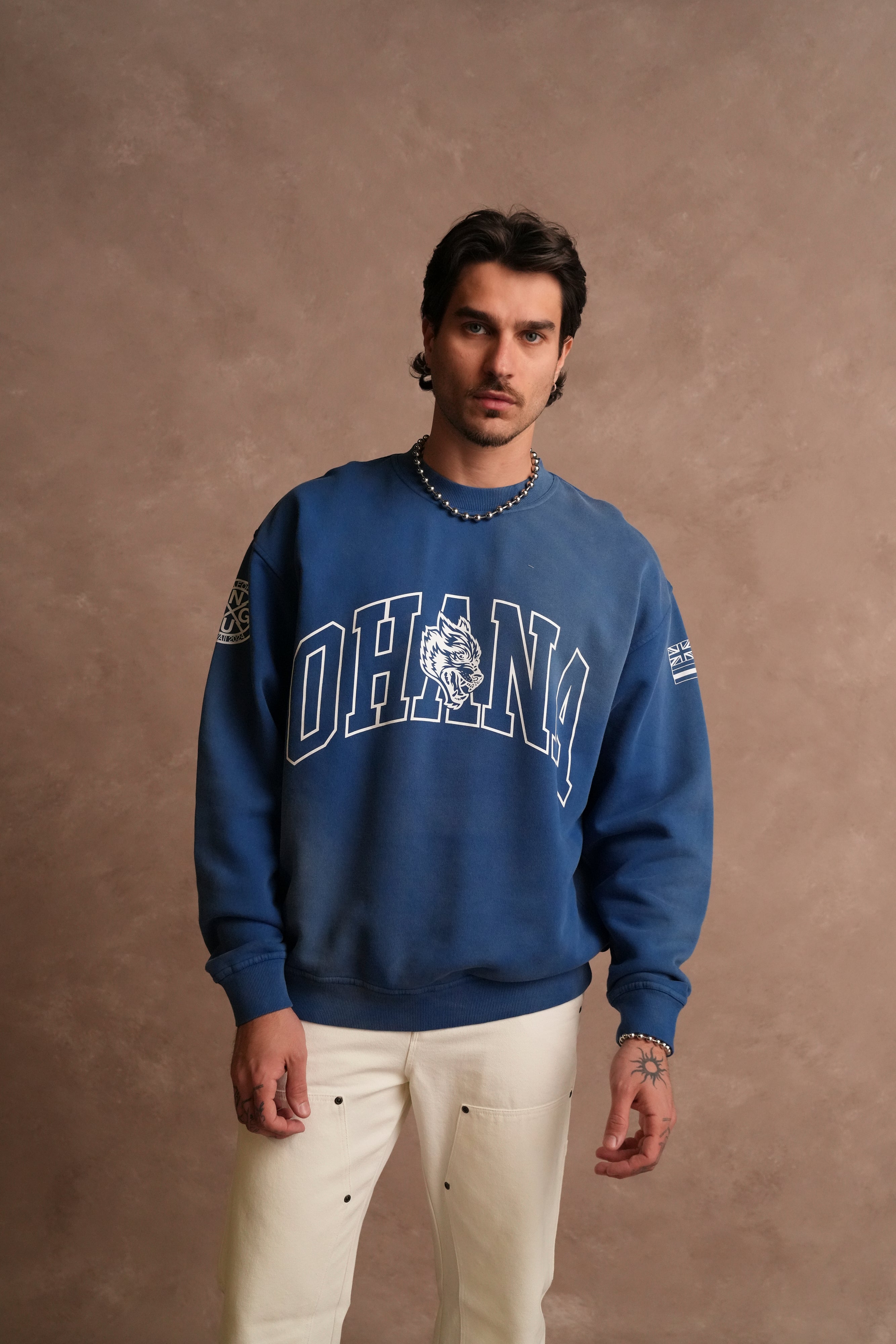 Ohana Forever V3 London Crewneck in Darc Cobalt Sun Fade
