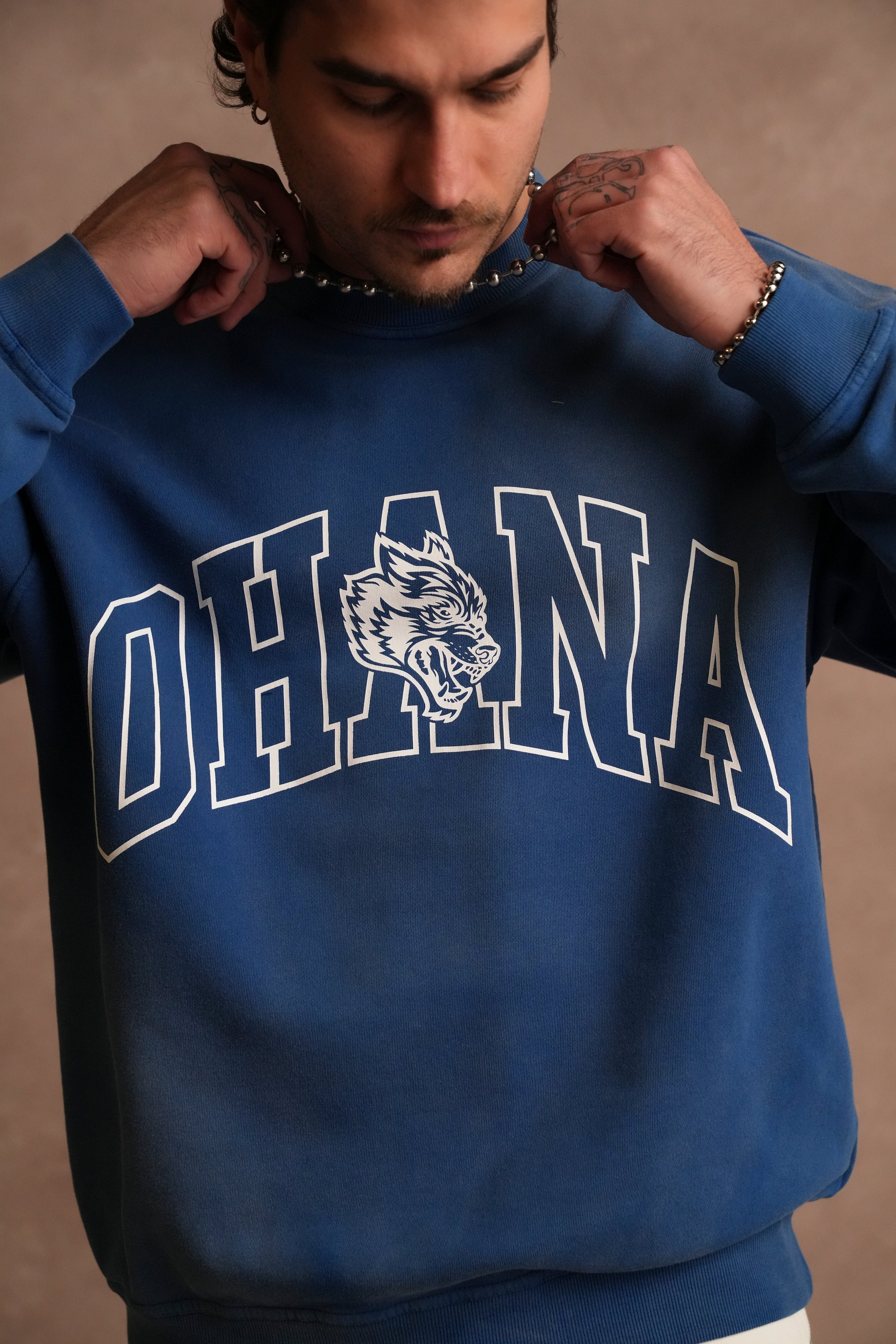 Ohana Forever V3 London Crewneck in Darc Cobalt Sun Fade