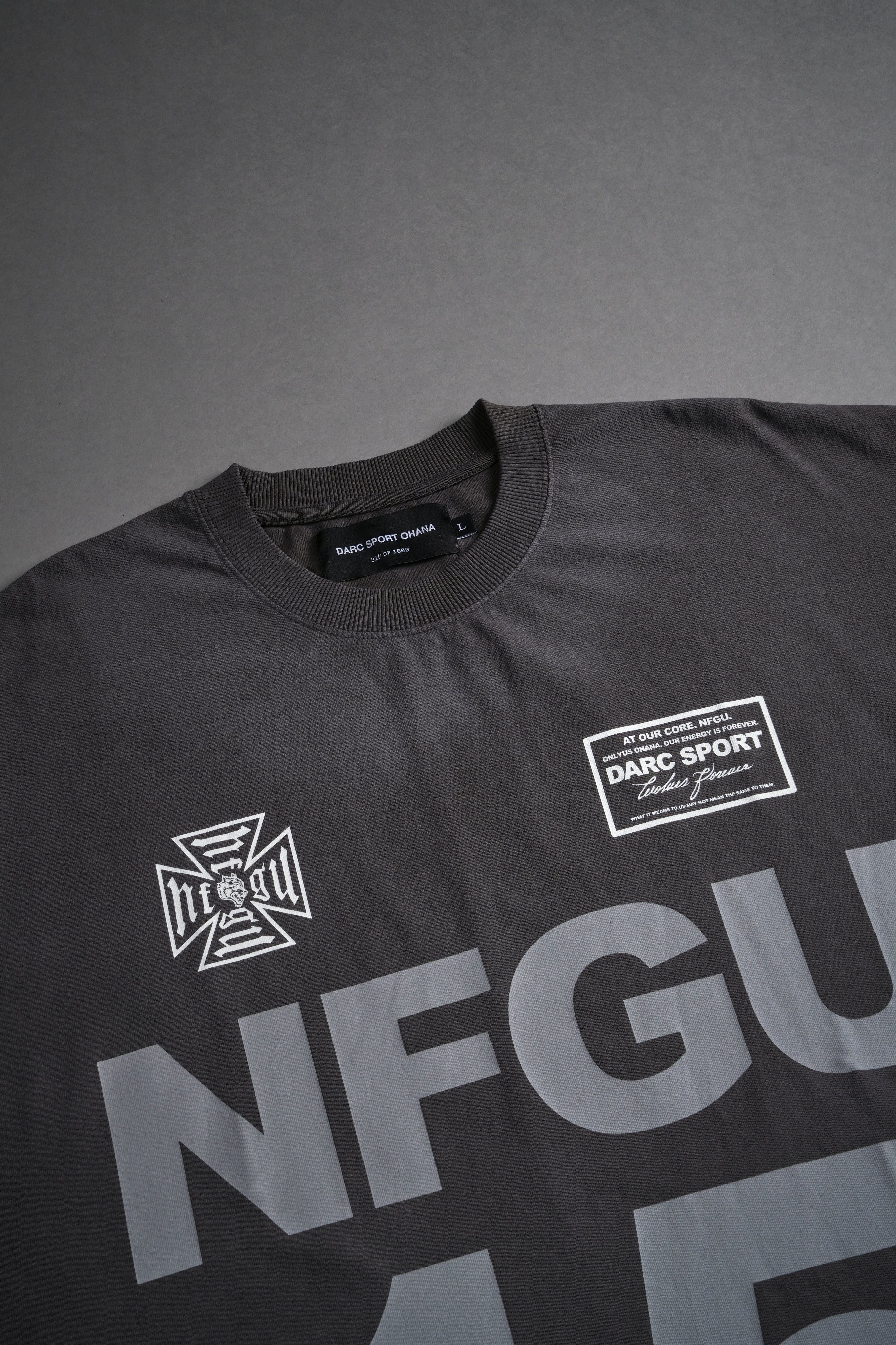 Since Day One "Grunge" Cut Off Tee in Wolf Gray Drift Wash