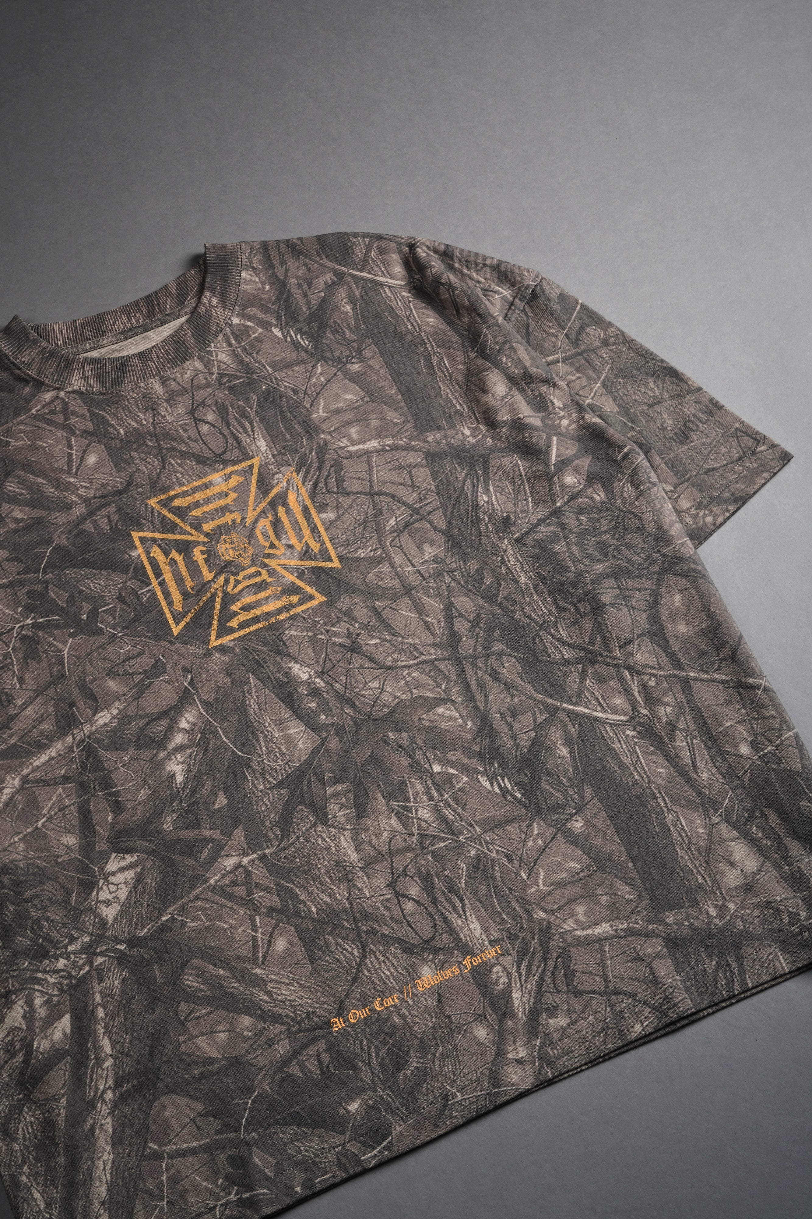 Loyal to the Core Grunge Box Cut Tee in Dusk Moss Driftwood Forest Camo