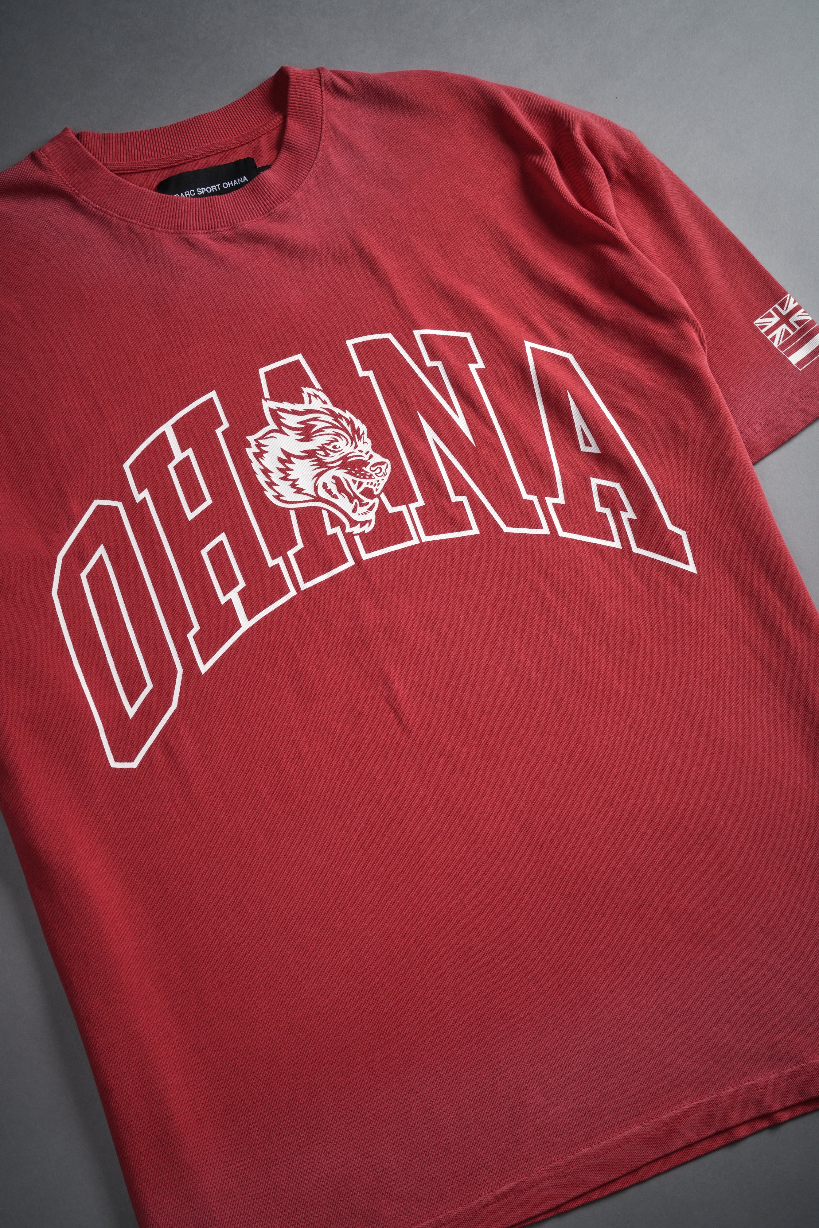 Ohana Forever V3 "Premium" Oversized Tee in Roman Red Drift Wash