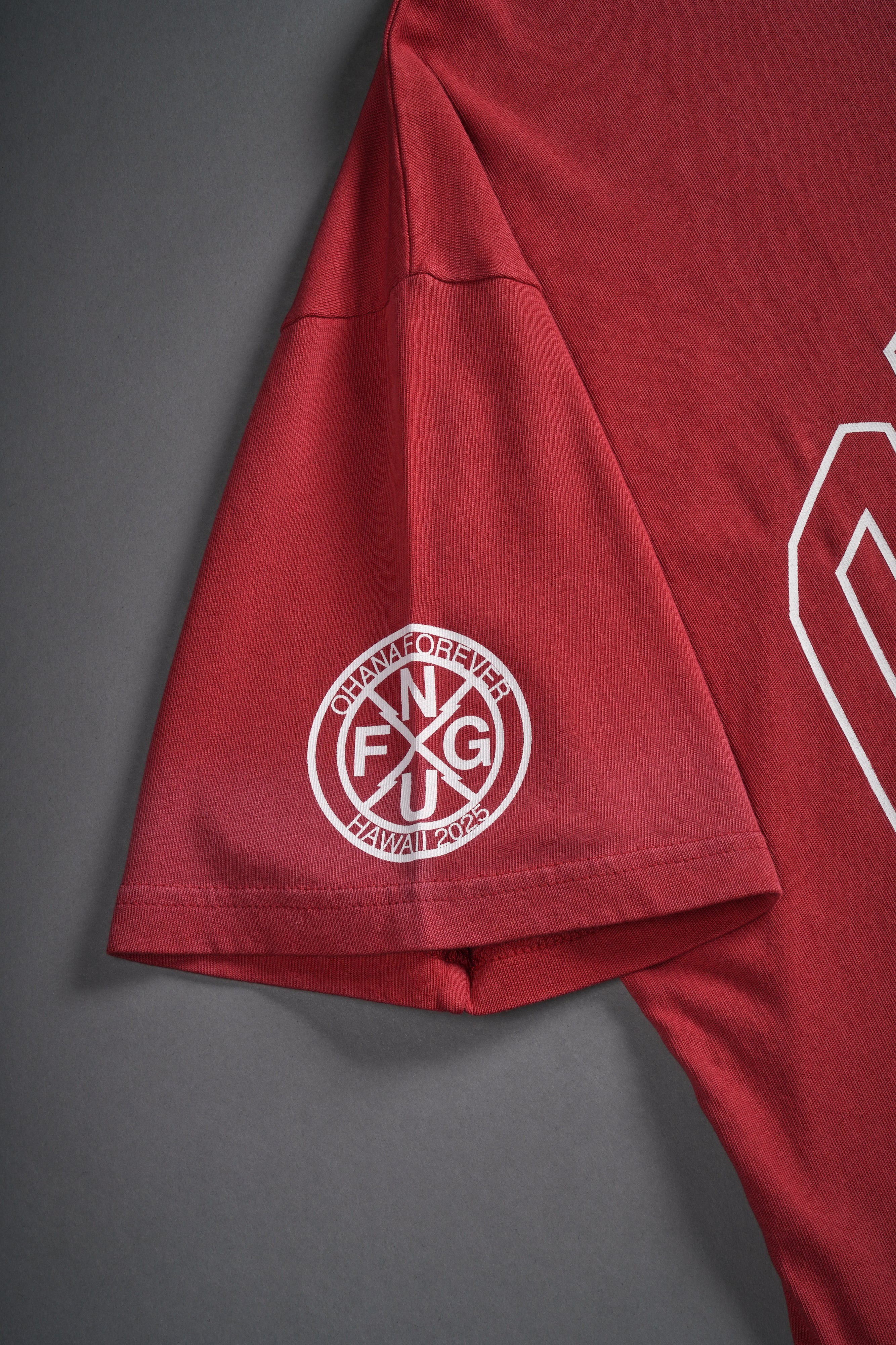 Ohana Forever V3 "Premium" Oversized Tee in Roman Red Drift Wash