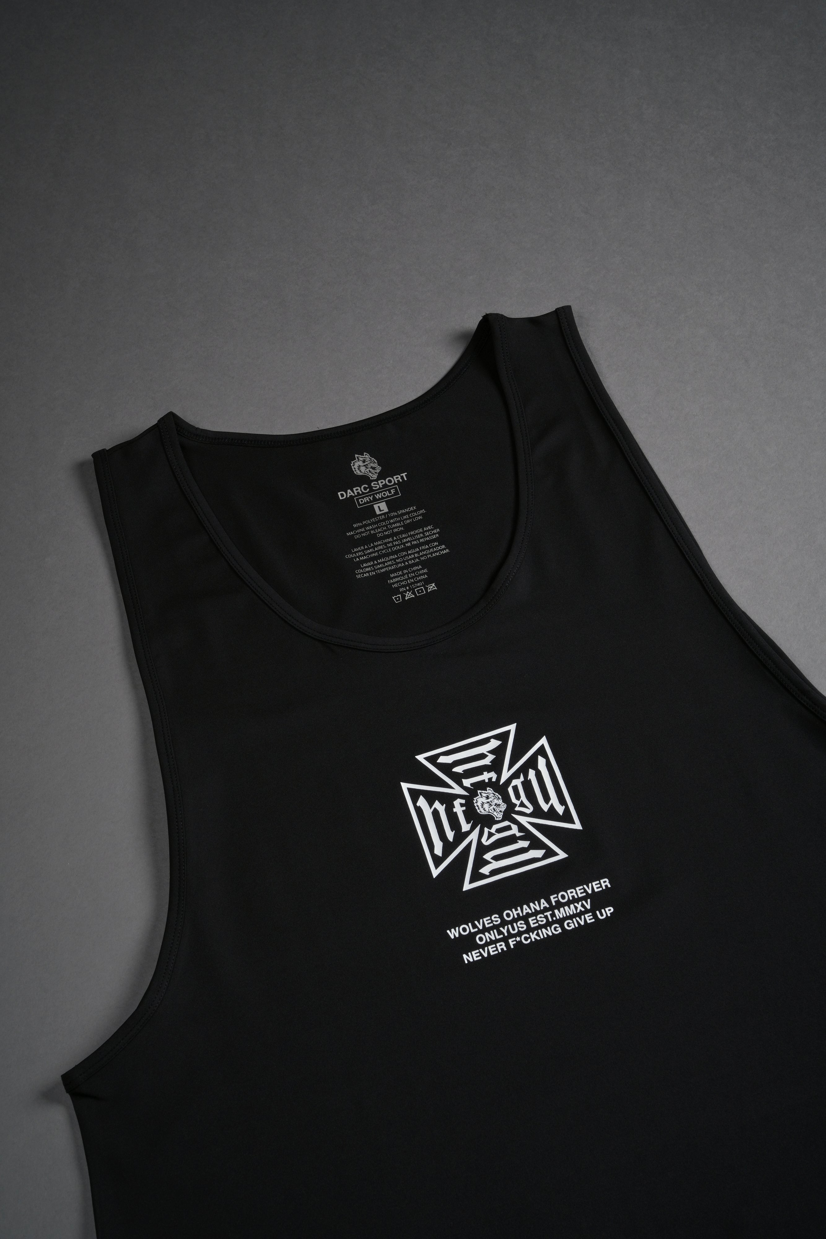 Core "Dry Wolf" (Drop) Tank in Black