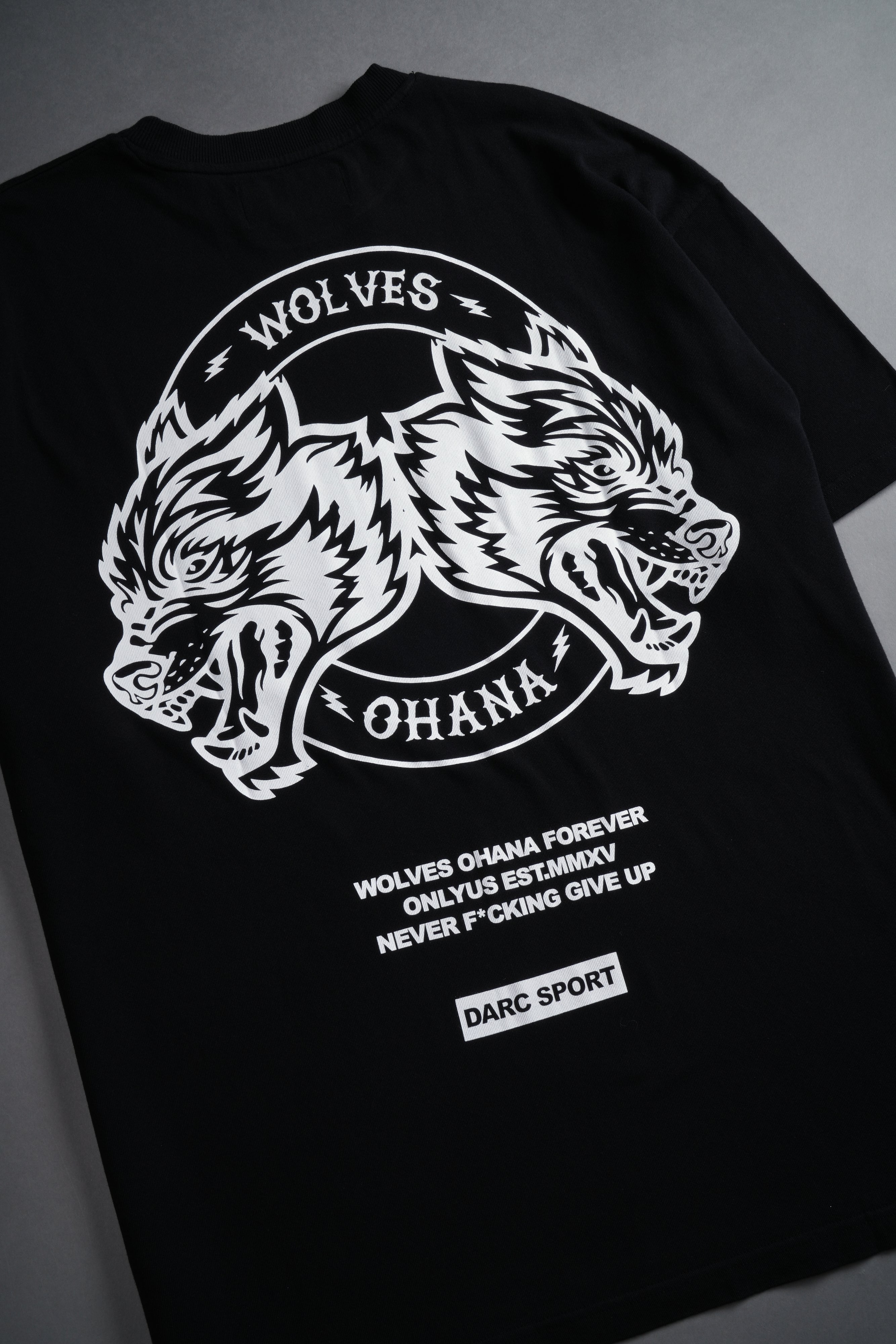 Wolves Ohana Forever "Premium" Oversized Tee in Black