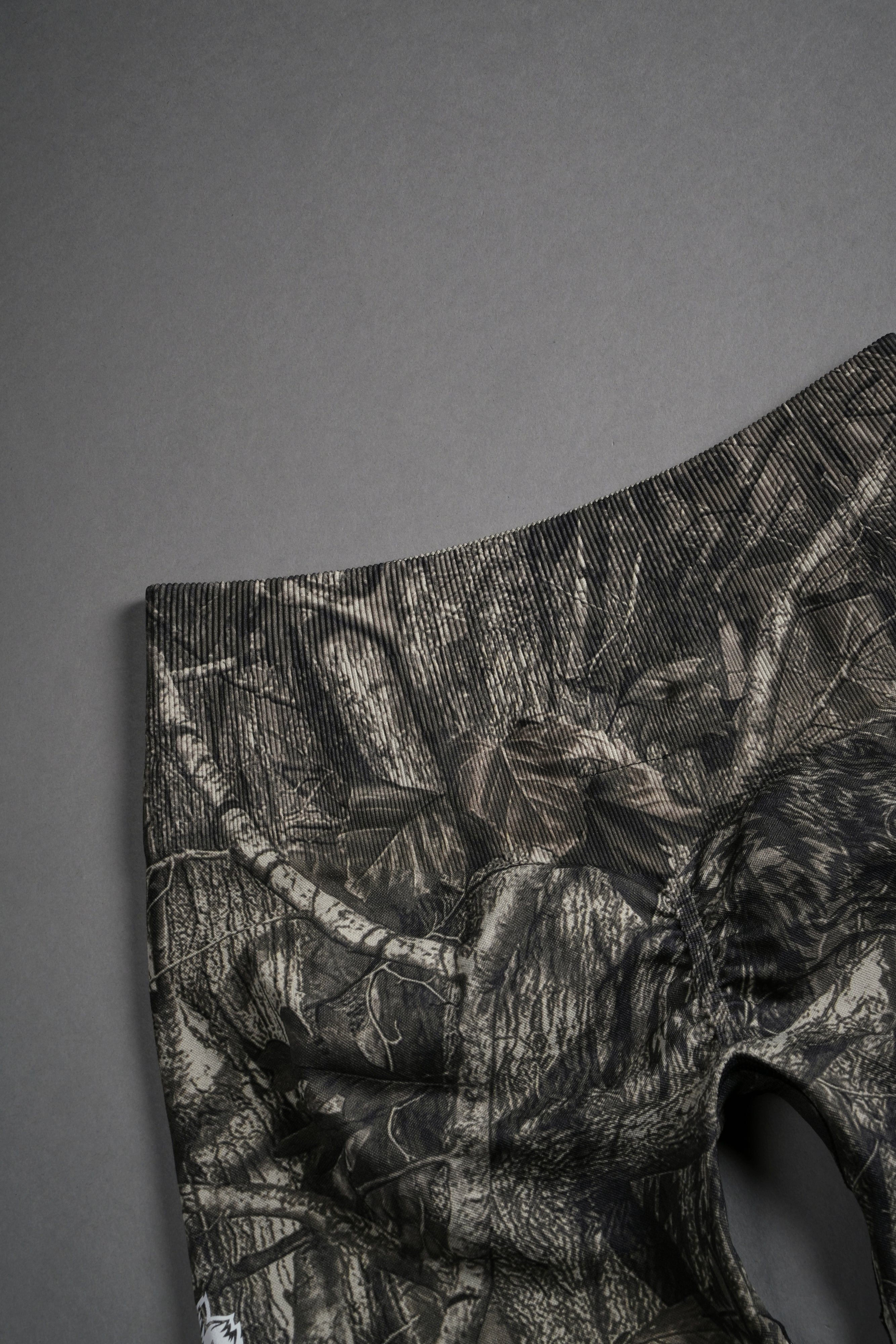 Dual Wolf Seamless Everson "Training" Shorts in Dusk Moss Driftwood Forest Camo