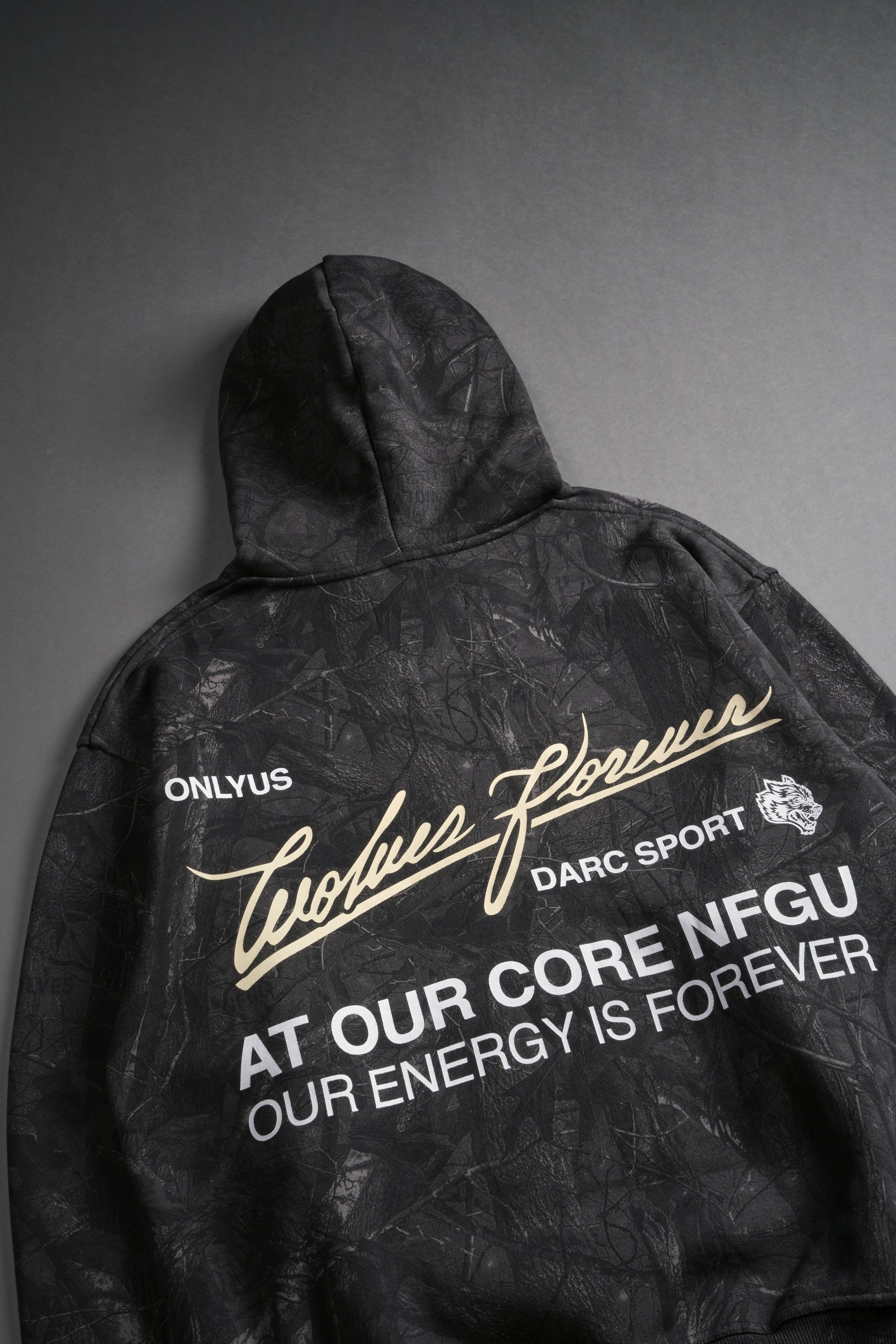 At Our Core "Pierce" Hoodie in Darc Driftwood Forest Camo