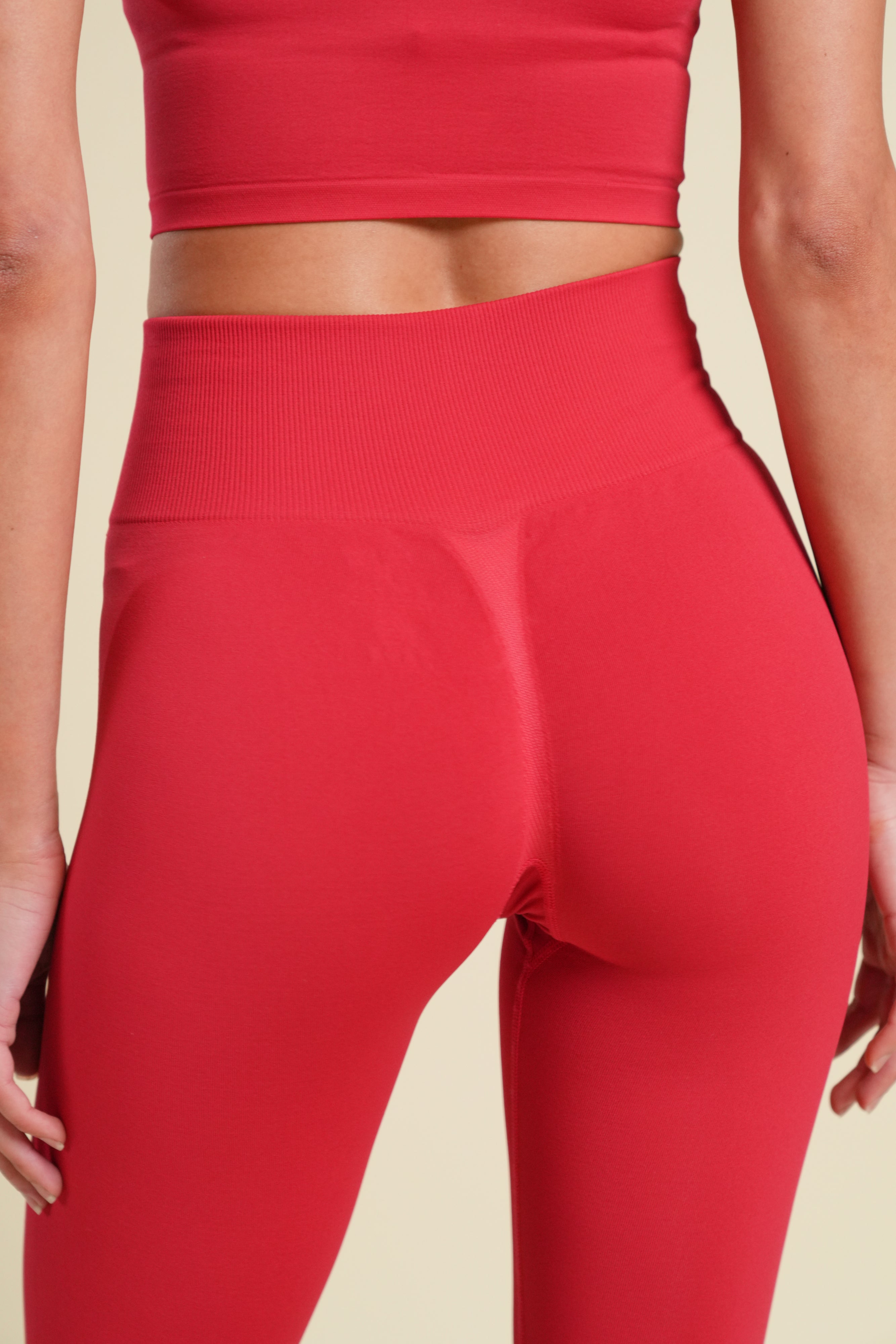 Wolf "Skylar" Soft Seamless Leggings in Cherry