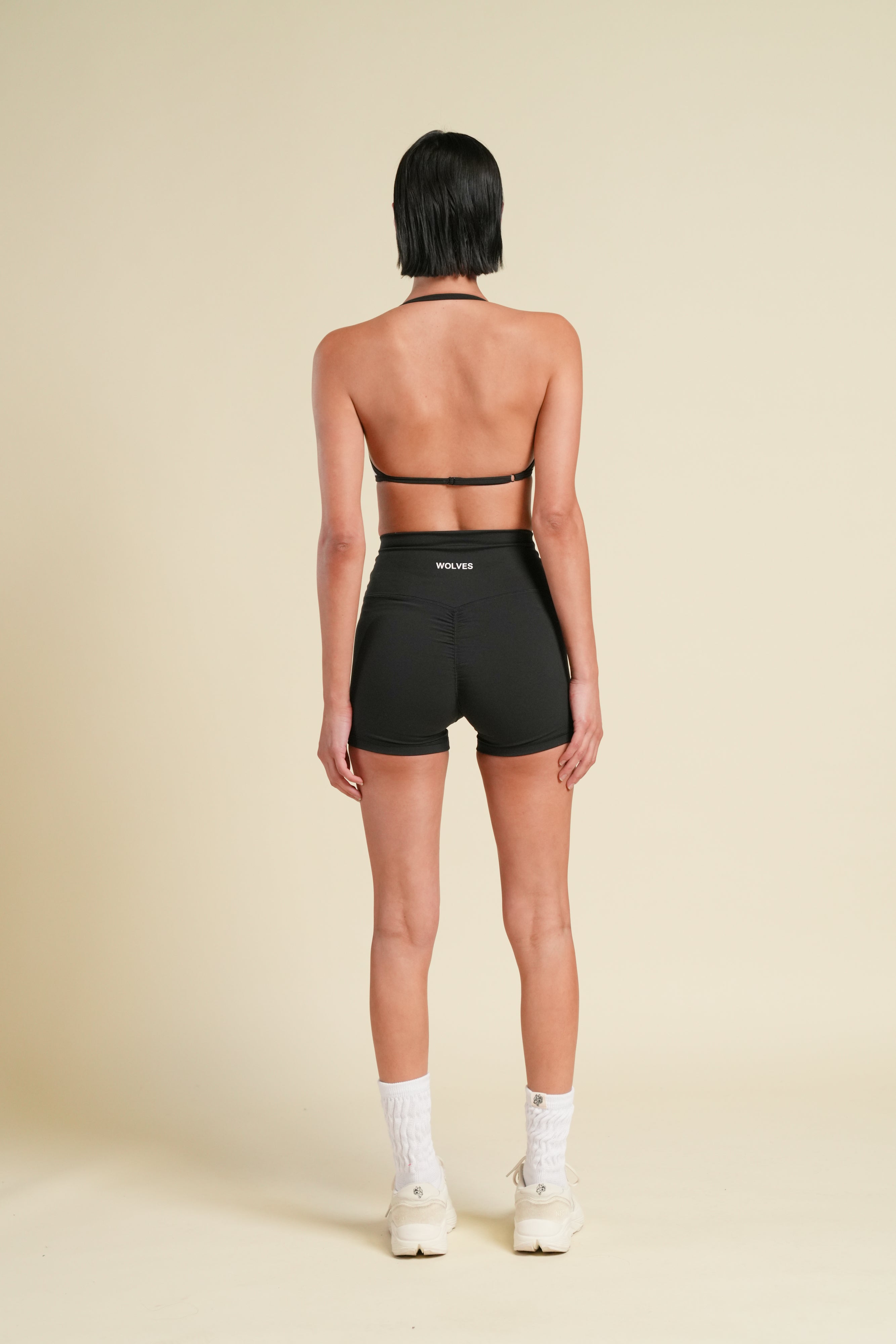 Wolf "Lana" Halter Energy Bra in White/Black