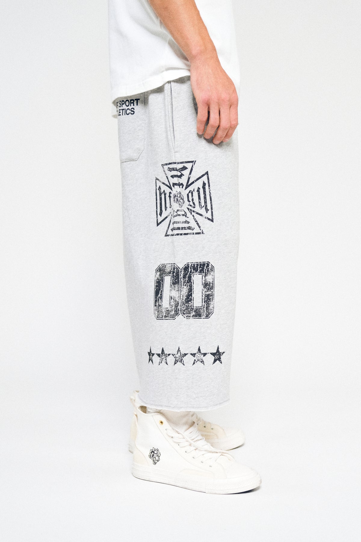DSA Frvr Capri Sweat Pants In Light Athletic Gray