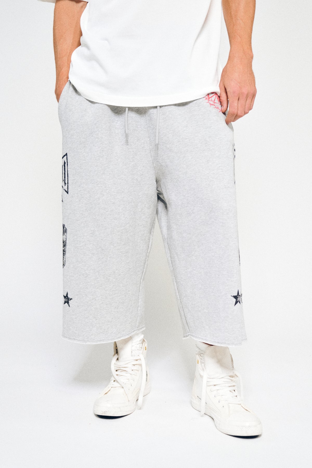 DSA Frvr Capri Sweat Pants In Light Athletic Gray