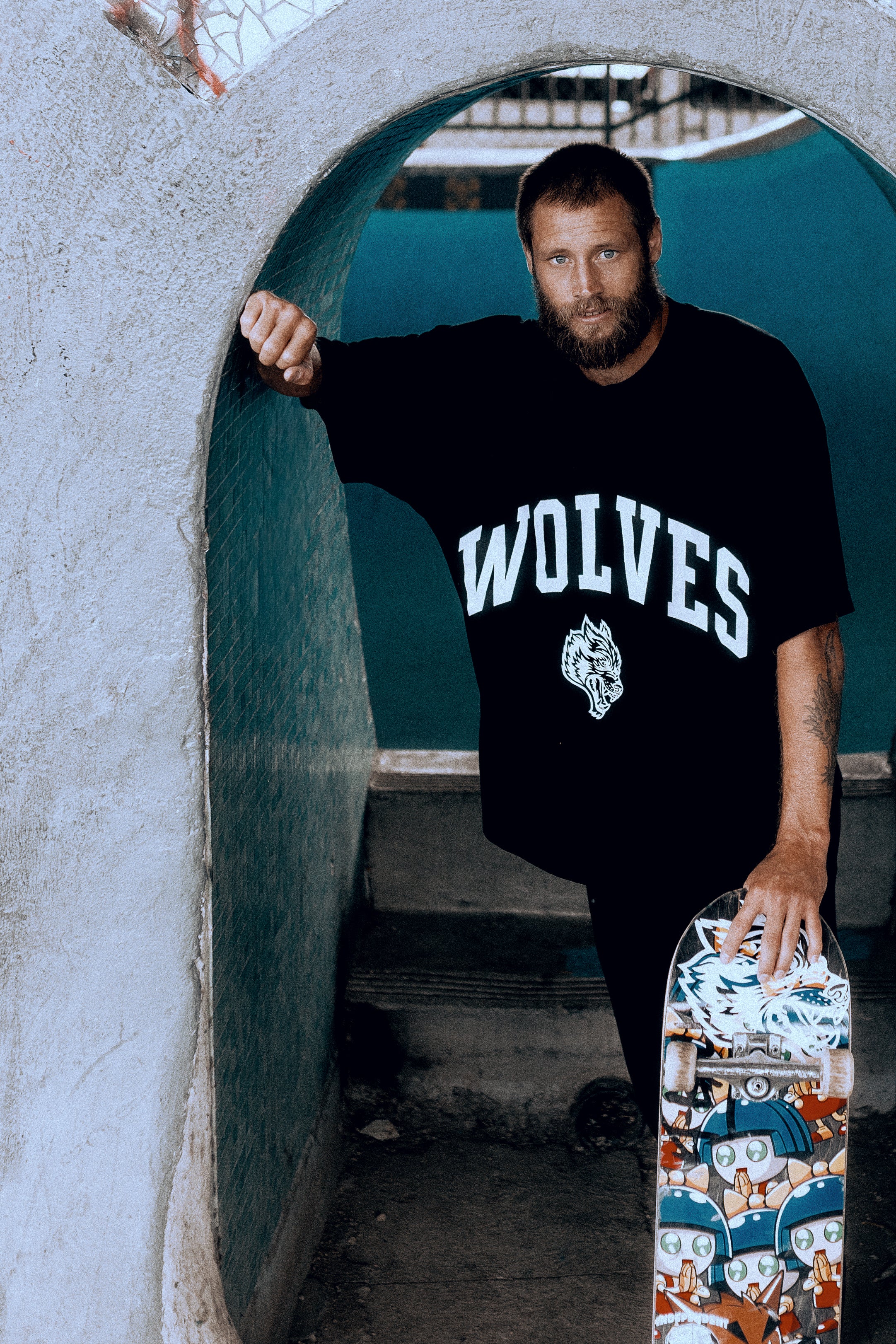 Loyalty "Premium" Oversized Tee in Black Sun Fade