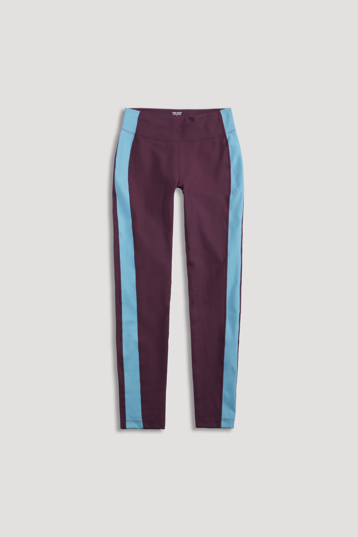 Wolf "Celine" Stripe Energy Leggings in Fig/Dusty Turquoise