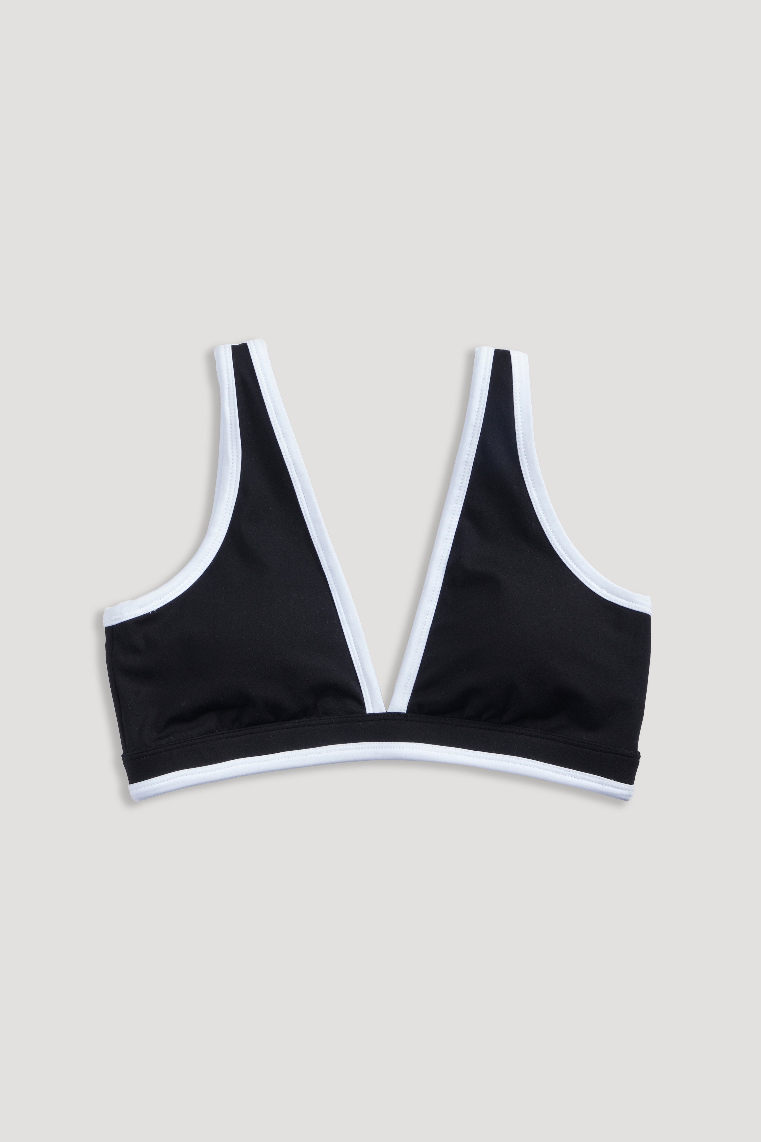 Wolf Contrast "V" Energy Bra in Black/White